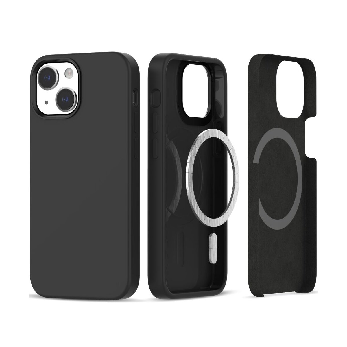 TechProtect Silikon magnetisch H&uuml;lle iPhone 13 / 14 Schwarz - Bild 1