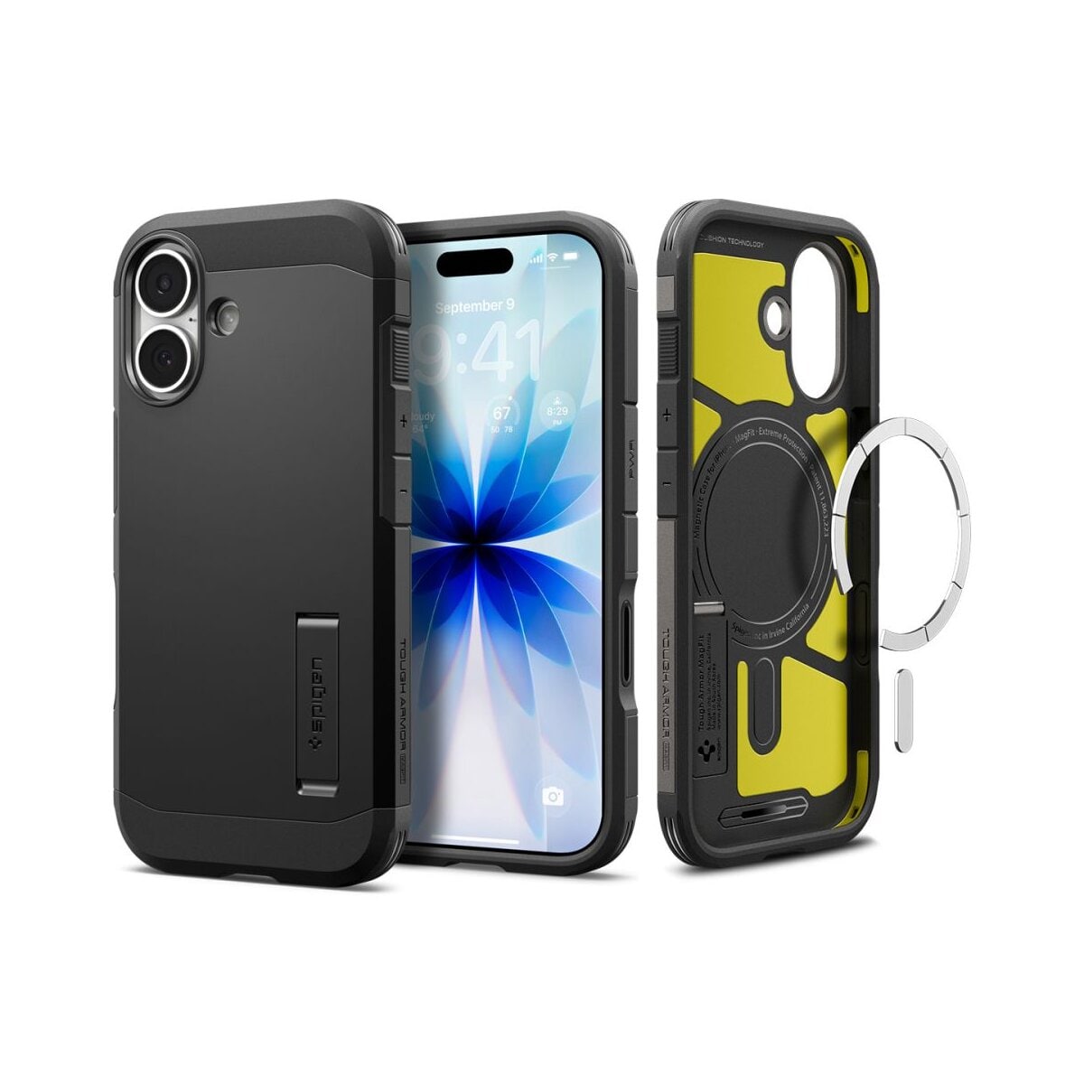 Spigen Tough Armor T mit Magnetfunktion H&uuml;lle iPhone 17 Schwarz - Bild 1