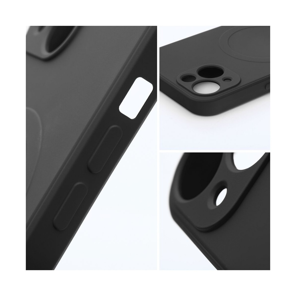 Silicone Mag Cover Magnet H&uuml;lle Schwarz Kompatibel mit Apple  iPhone 17 Pro Max - Bild 1