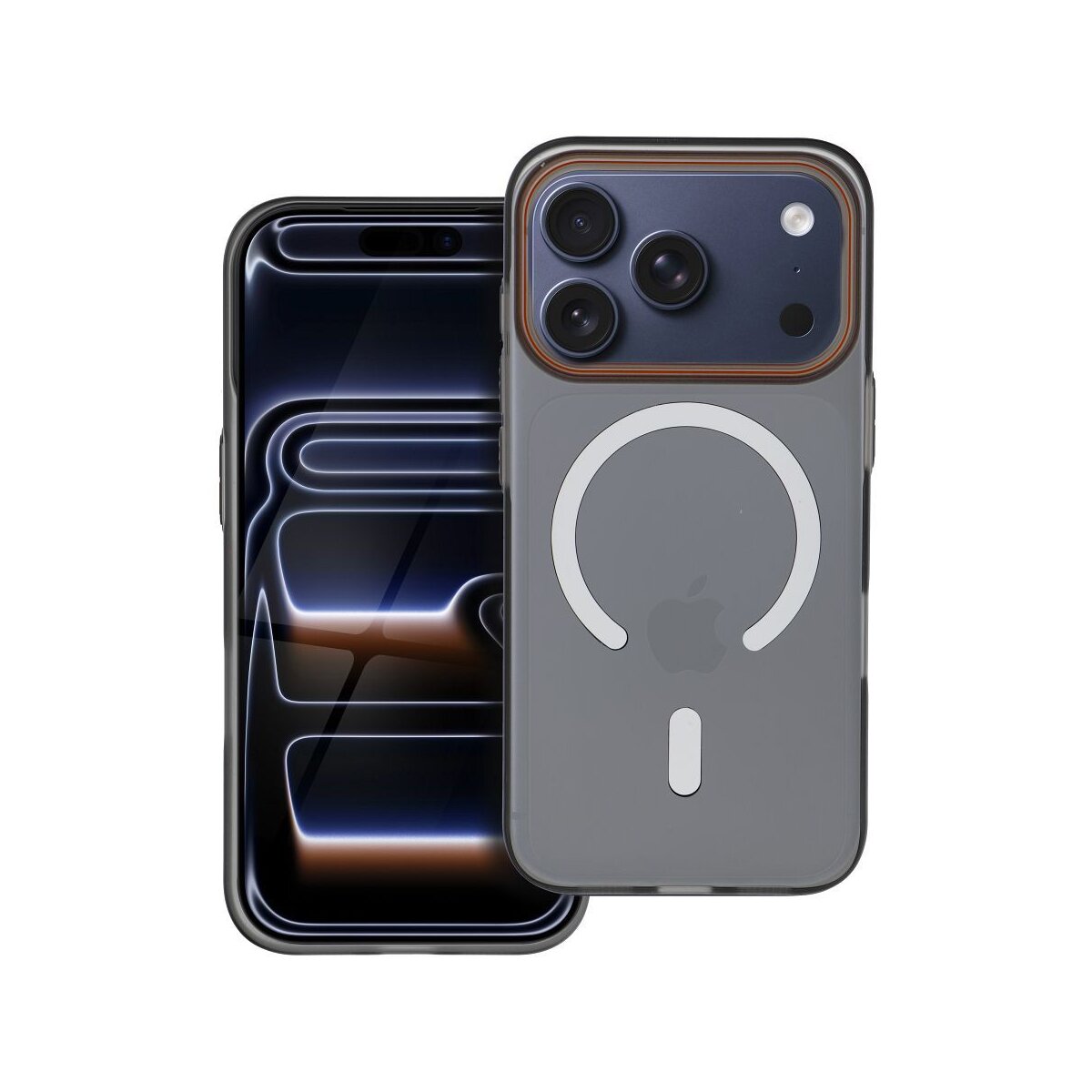 Case Go Orange Magnet Handyh&uuml;lle Schwarz Kompatibel mit iPhone 17 - Bild 1