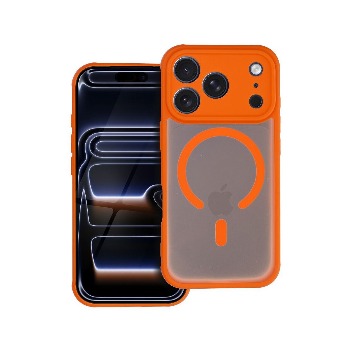 Matte Mag Cover Magnet H&uuml;lle Orange Kompatibel mit Apple iPhone 17 Air - Bild 1