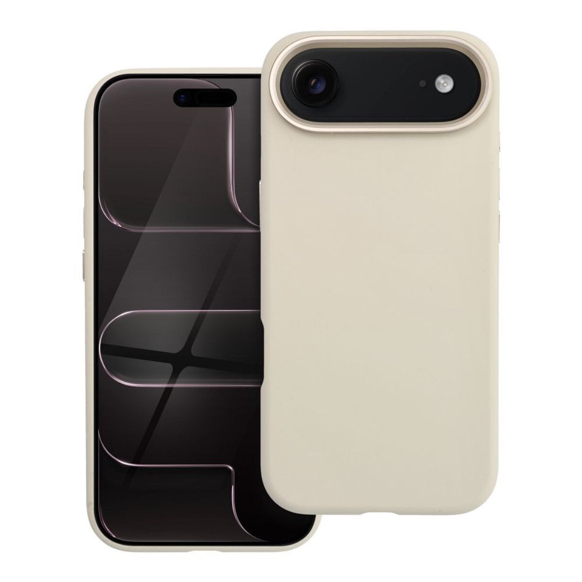 Forcell F Protect Frame Magnet H&uuml;lle Wei&szlig;-Beige Kompatibel mit iPhone 17 Air - Bild 1