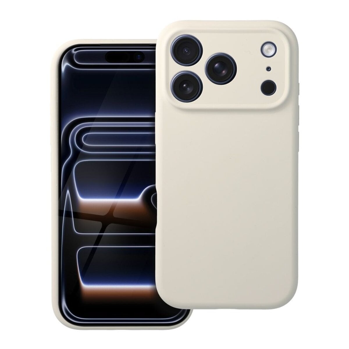Forcell F Protect Rubber Magnet H&uuml;lle Wei&szlig;-Beige Kompatibel mit iPhone 17 - Bild 1