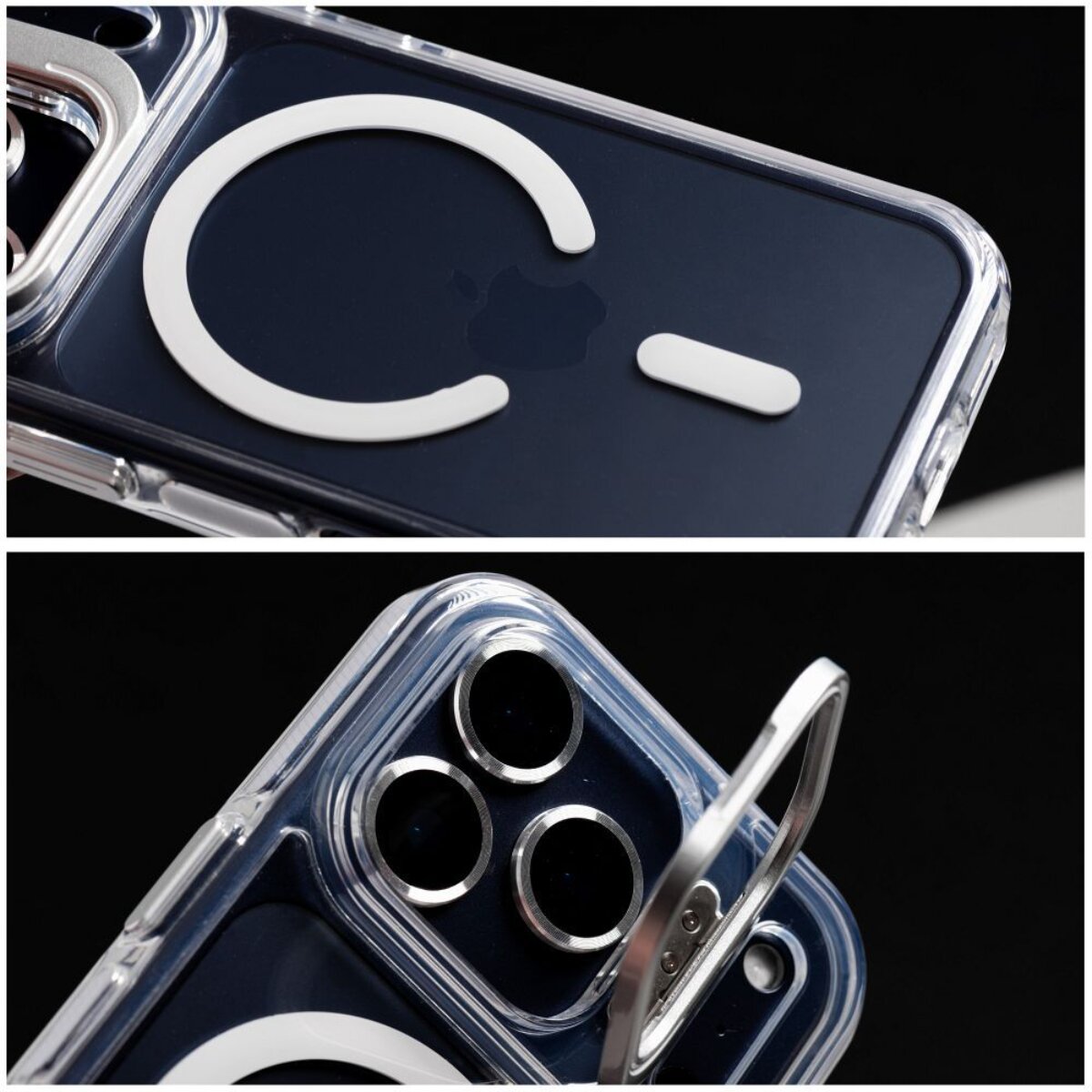 Lens Mag Cover Magnet H&uuml;lle Transparent Wei&szlig; Kompatibel mit iPhone 17 Pro Max - Bild 1
