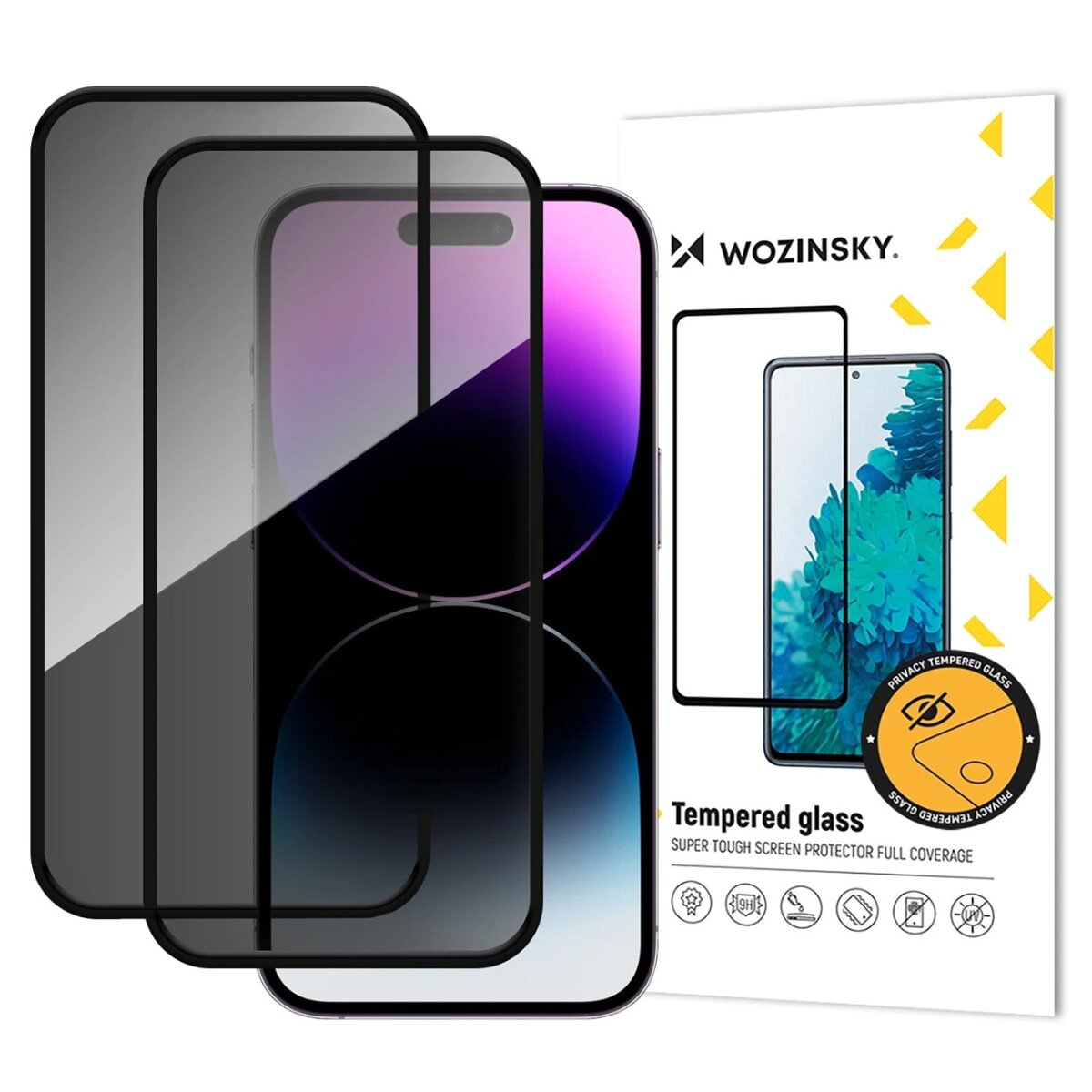 Wozinsky Privacy Glass Geh&auml;rtetes Glas Kompatibel mit iPhone 17 / 16 P - Bild 1