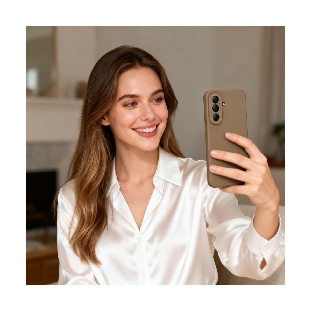 Tech-Protect Icon H&uuml;lle f&uuml;r Samsung Galaxy A37 5G - braun Handyh&uuml;lle - Bild 1
