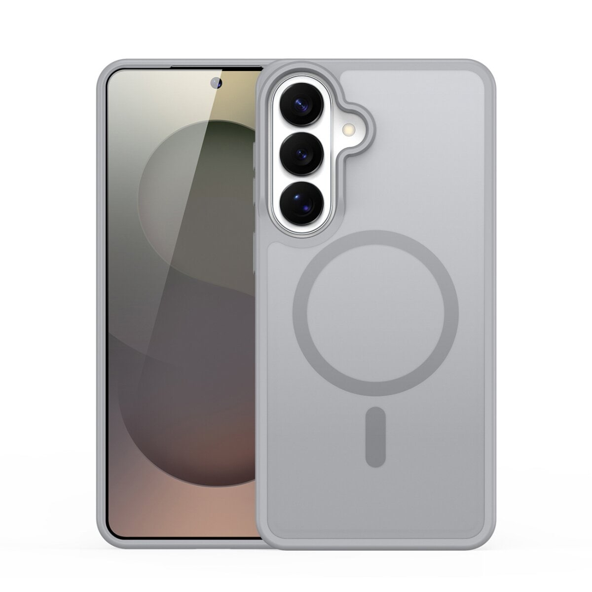 Dux Ducis Yind Magnetring kompatible H&uuml;lle f&uuml;r Samsung S26 - grau Hand - Bild 1