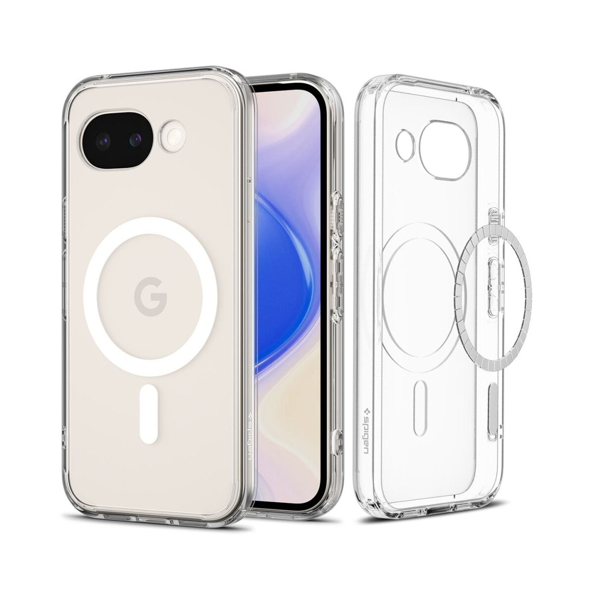 Spigen Ultra Hybrid Mag f&uuml;r Google Pixel 10a transparent wei&szlig; - Bild 1