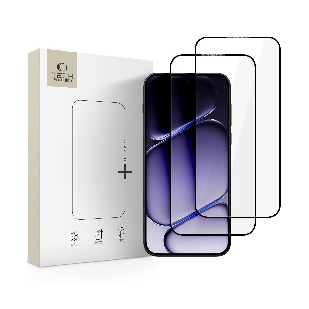 Tech-Protect Glass Fit Plus f&uuml;r OnePlus Nord 6 schwarz Displayschutz - Bild 1