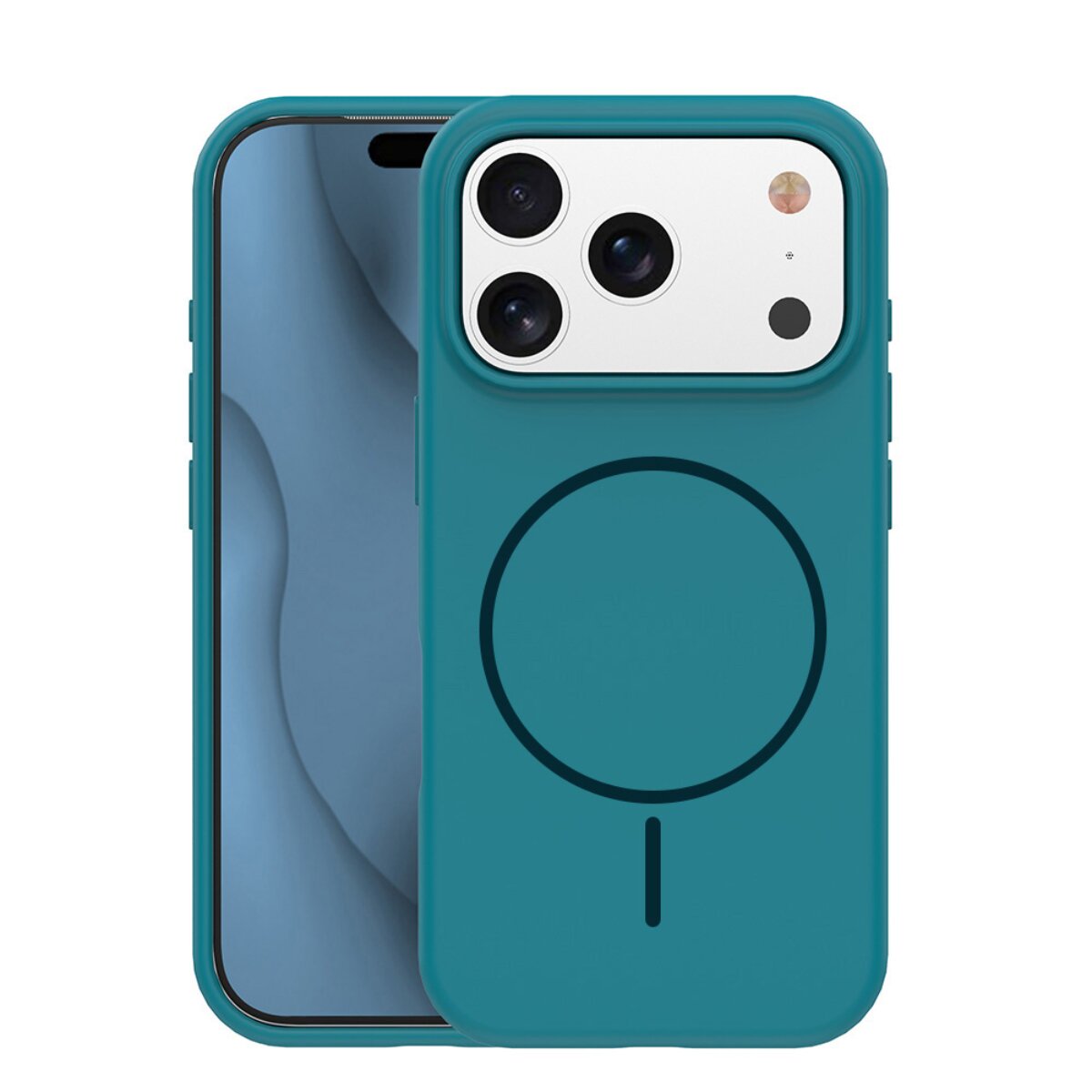 TFO Silicone Thin Mag kompatibel mit Apple iPhone 15 T&uuml;rkis - Bild 1