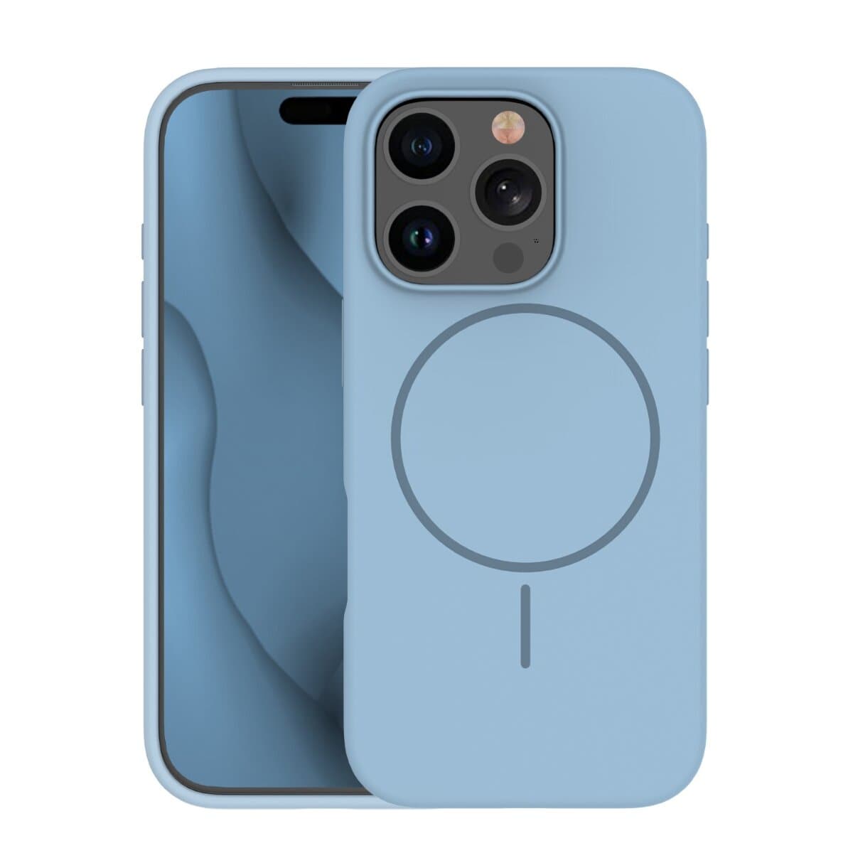 TFO Silicone Thin Mag kompatibel mit Apple iPhone 16 Pro Hellblau - Bild 1