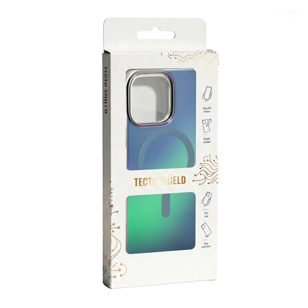 Tecto Shield Aurora Kompatibel mit  iPhone 18 Pro / 17 Pro Blau - Bild 1