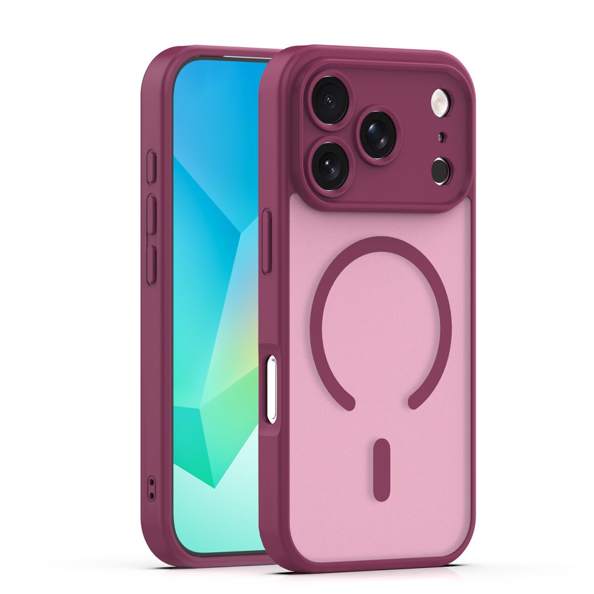 TFO Mag Matt Kompatibel mit  iPhone 18 Pro / 17 Pro Dunkelrot - Bild 1
