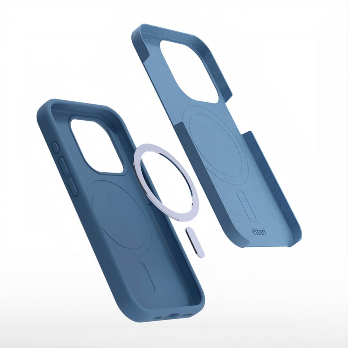 Etteri Silicone Mag Kompatibel mit  iPhone 18 Pro / 17 Pro Dunkelblau - Bild 1