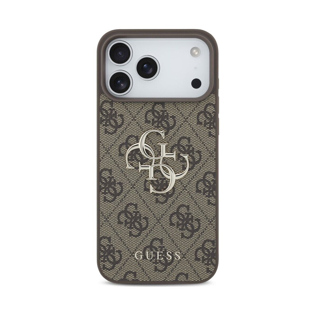 Guess 4G Big Logo kompatibel mit iPhone 17 Pro und 18 Pro Braun
