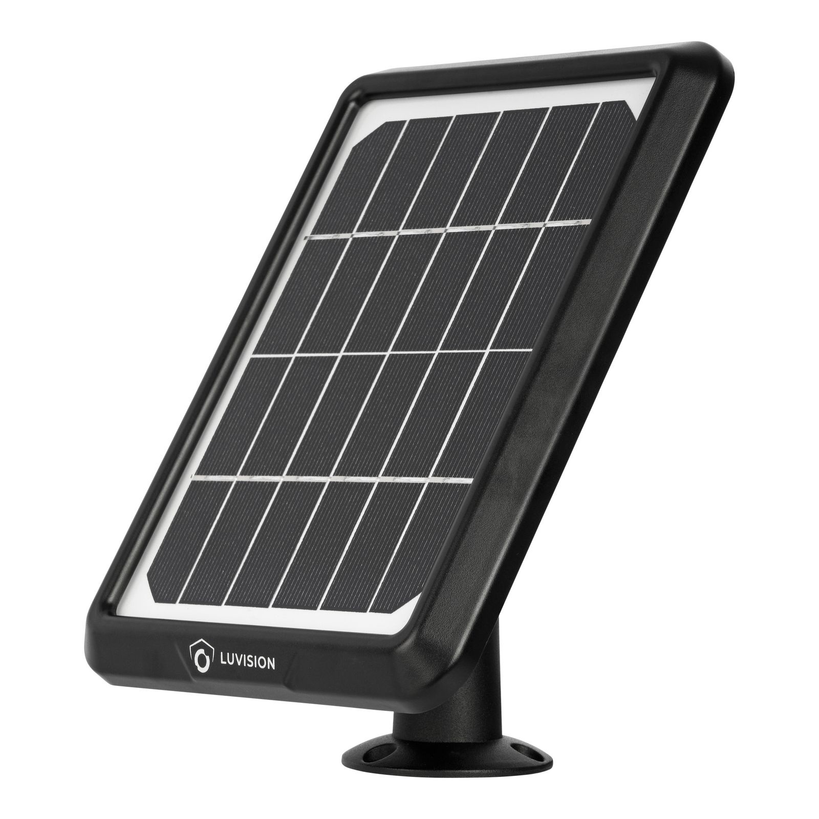 LUVISION Solarpanel Solarkollektor f&uuml;r Akku &Uuml;berwachungskamera schwarz - Bild 1
