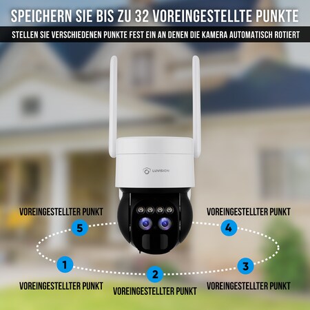LUVISION 4G / LTE DUO PTZ Solar Überwachungskamera Kamera für SIM Karte  Zoom Sirene online kaufen bei Netto