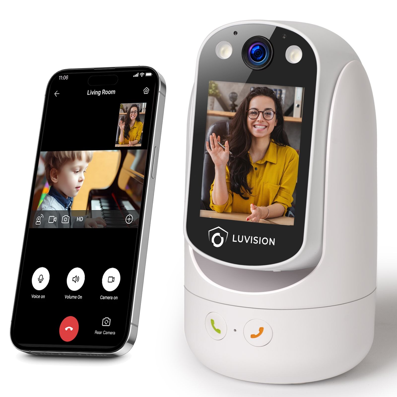 LUVISION PTZ Gegensprechkamera Video Anruf Kamera Telefonkamera WLAN Überwachungskamera Senioren Baby Überwachung Autotracking | 04260657861546