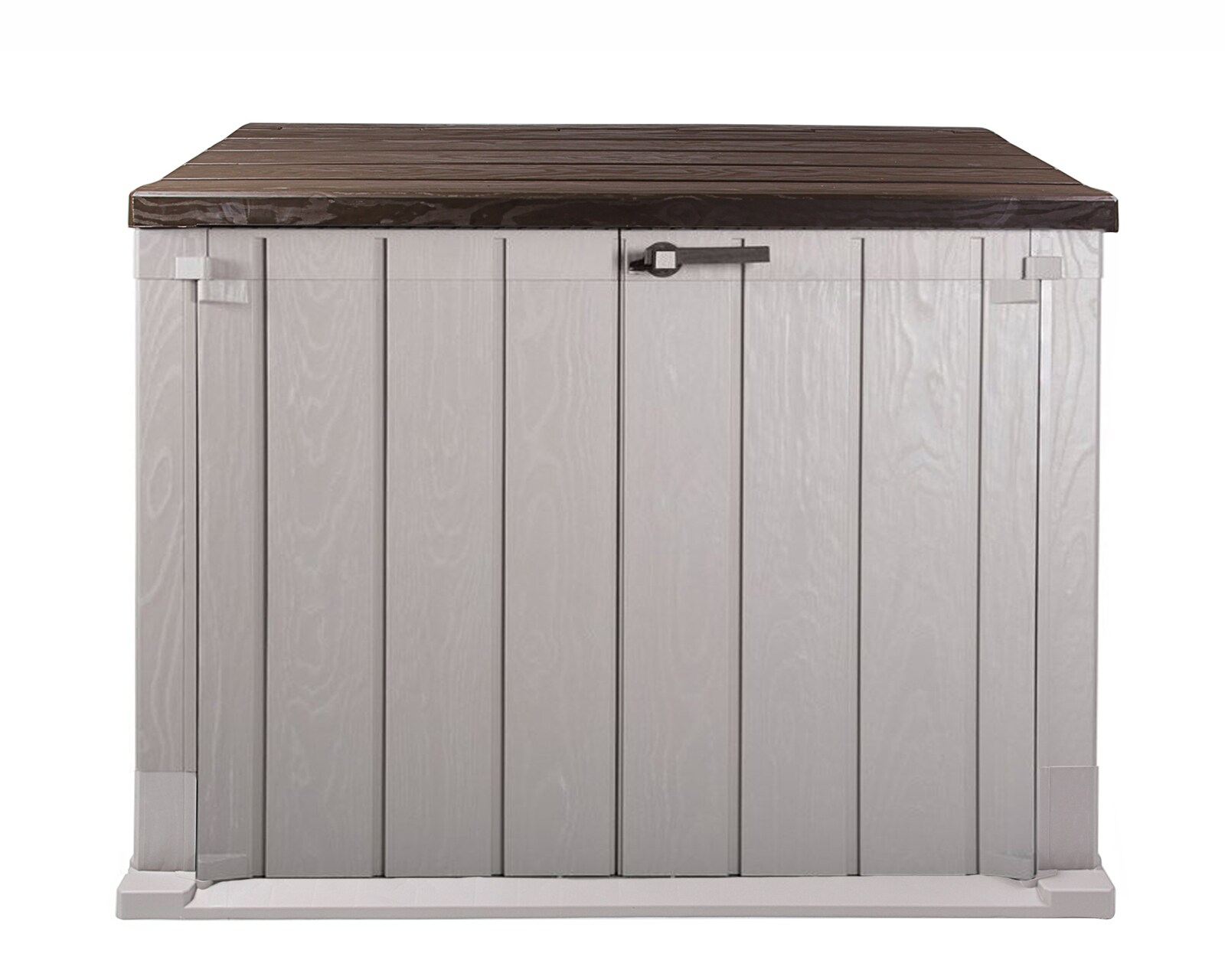 Gartenbox M&uuml;lltonnenbox Storer Plus XL grau-braun - Bild 1