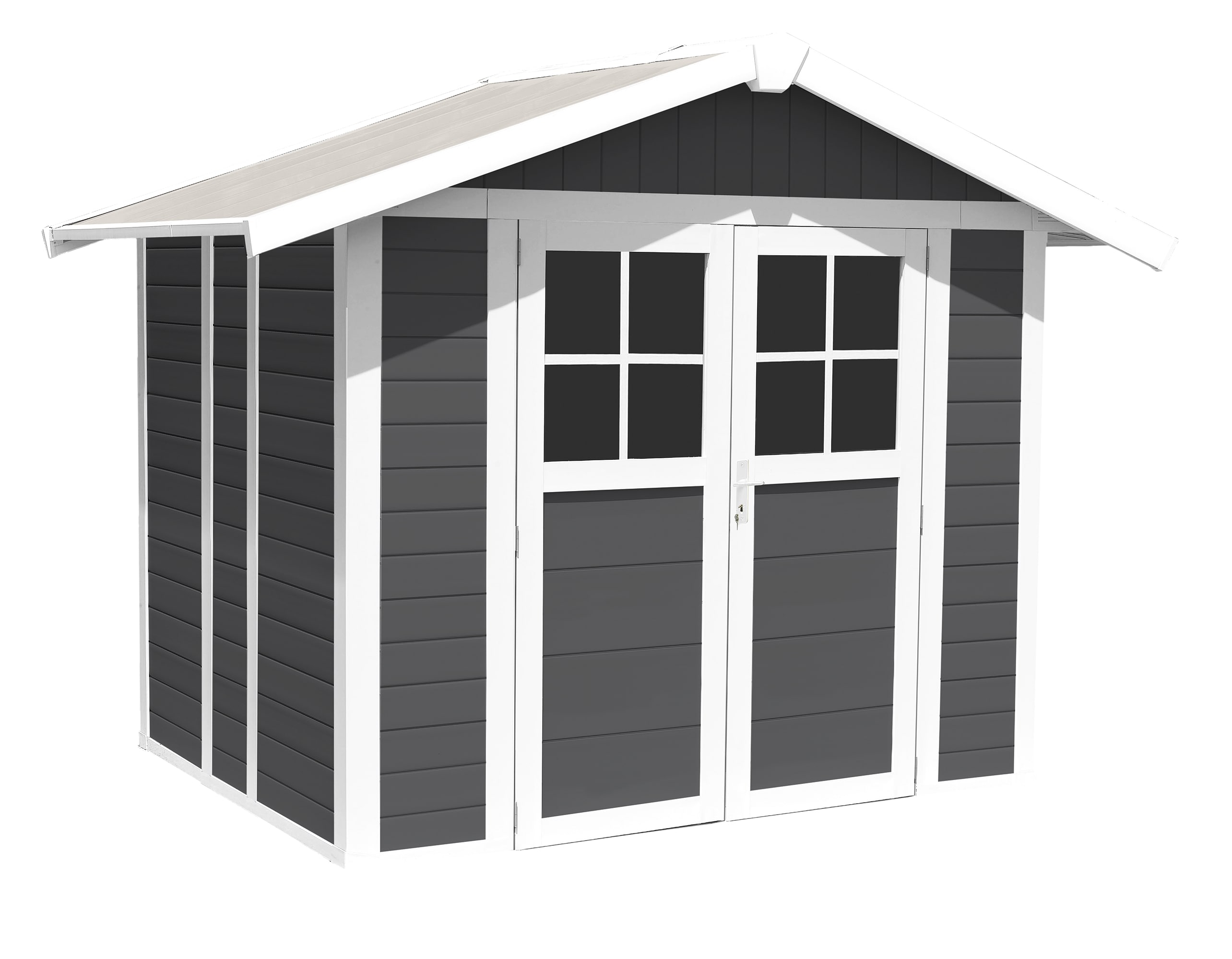 Grosfillex Gartenhaus Kunststoff dunkelgrau DECO H4,9 - Bild 1