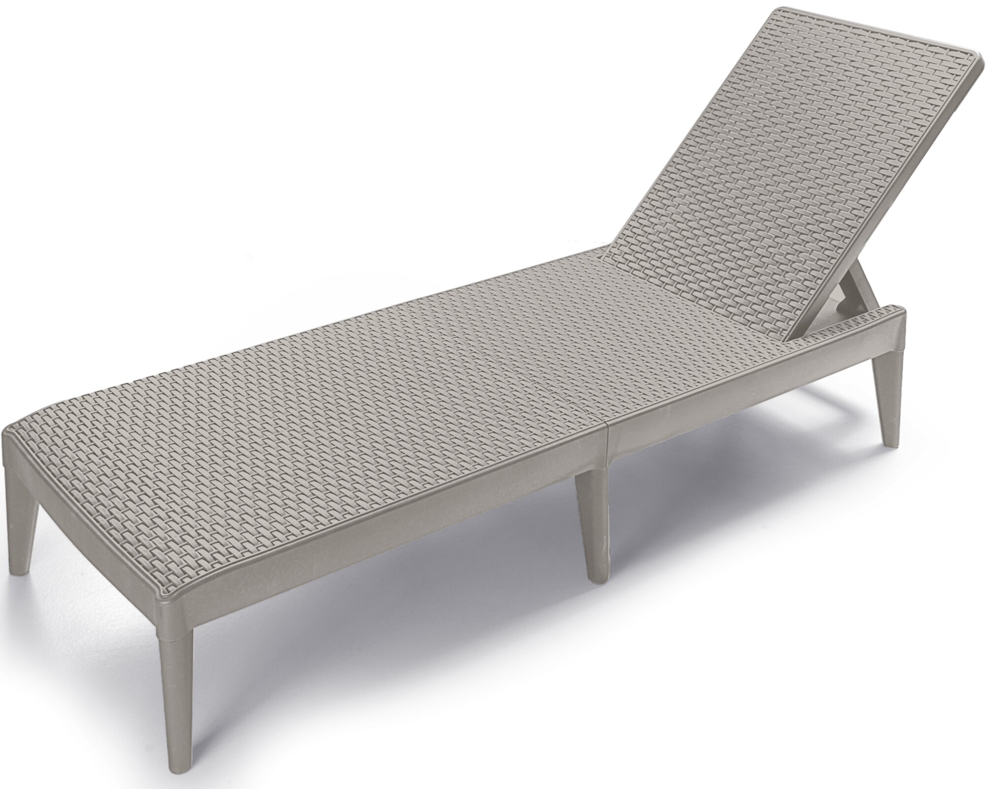 Sonnenliege Numana Kunststoff Rattan taupengrau - Bild 1