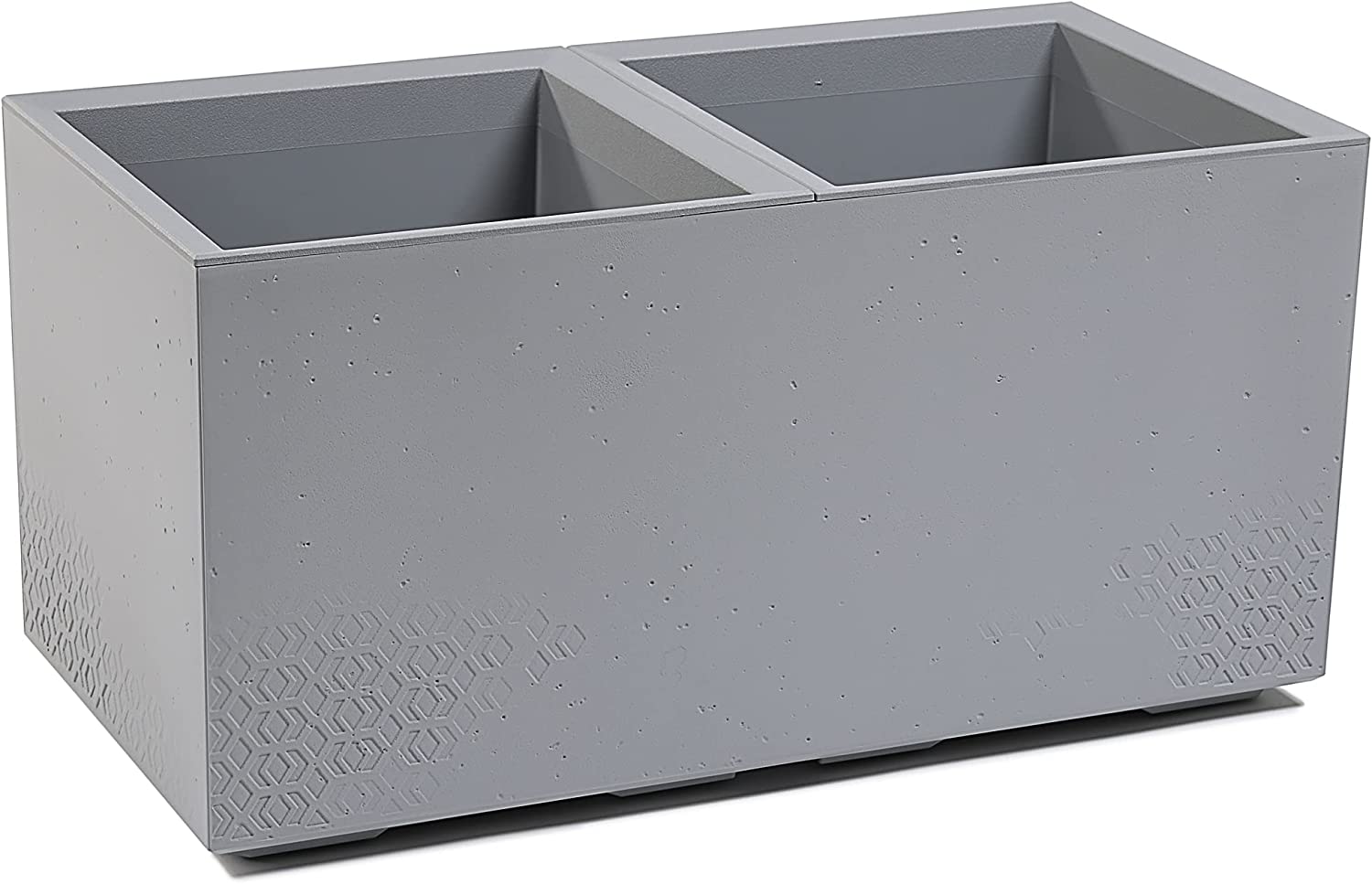 Pflanzk&uuml;bel Beton 80 Caro Rollen 100% recycled hellgrau - Bild 1