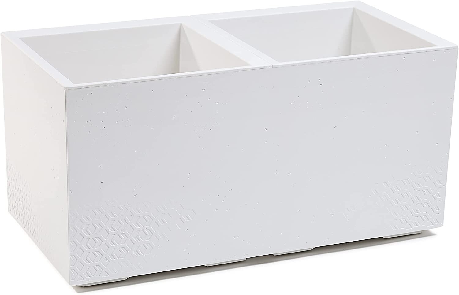 Pflanzkübel Beton 80 Caro Rollen 100% recycled weiß | 04250627278207