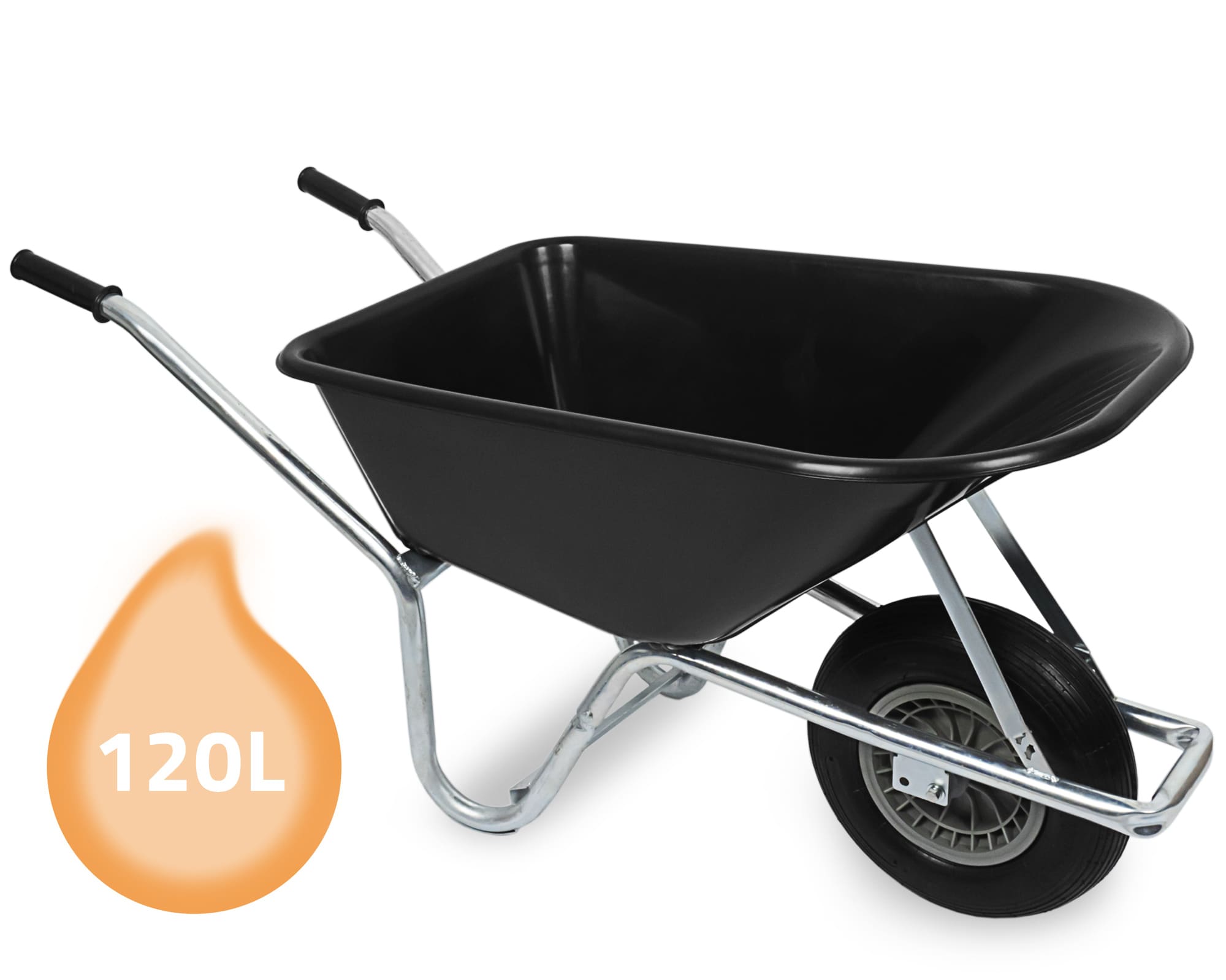 Gartenschubkarre Schubkarre Bauschubkarre 120 Liter - Bild 1