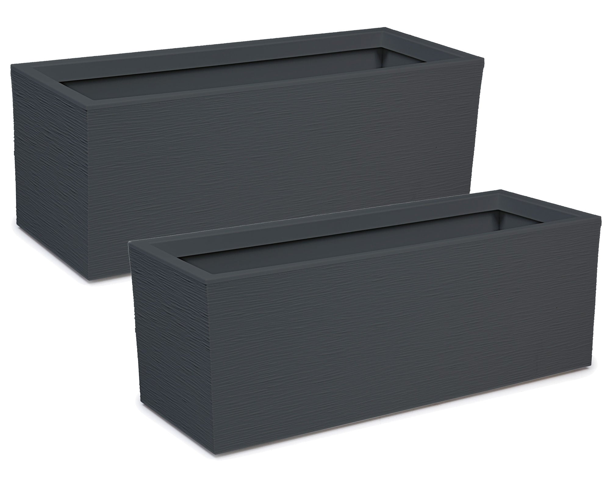 Pflanzk&uuml;bel Blumenk&uuml;bel Graphit 57 L anthrazit - Doppelpack - Bild 1