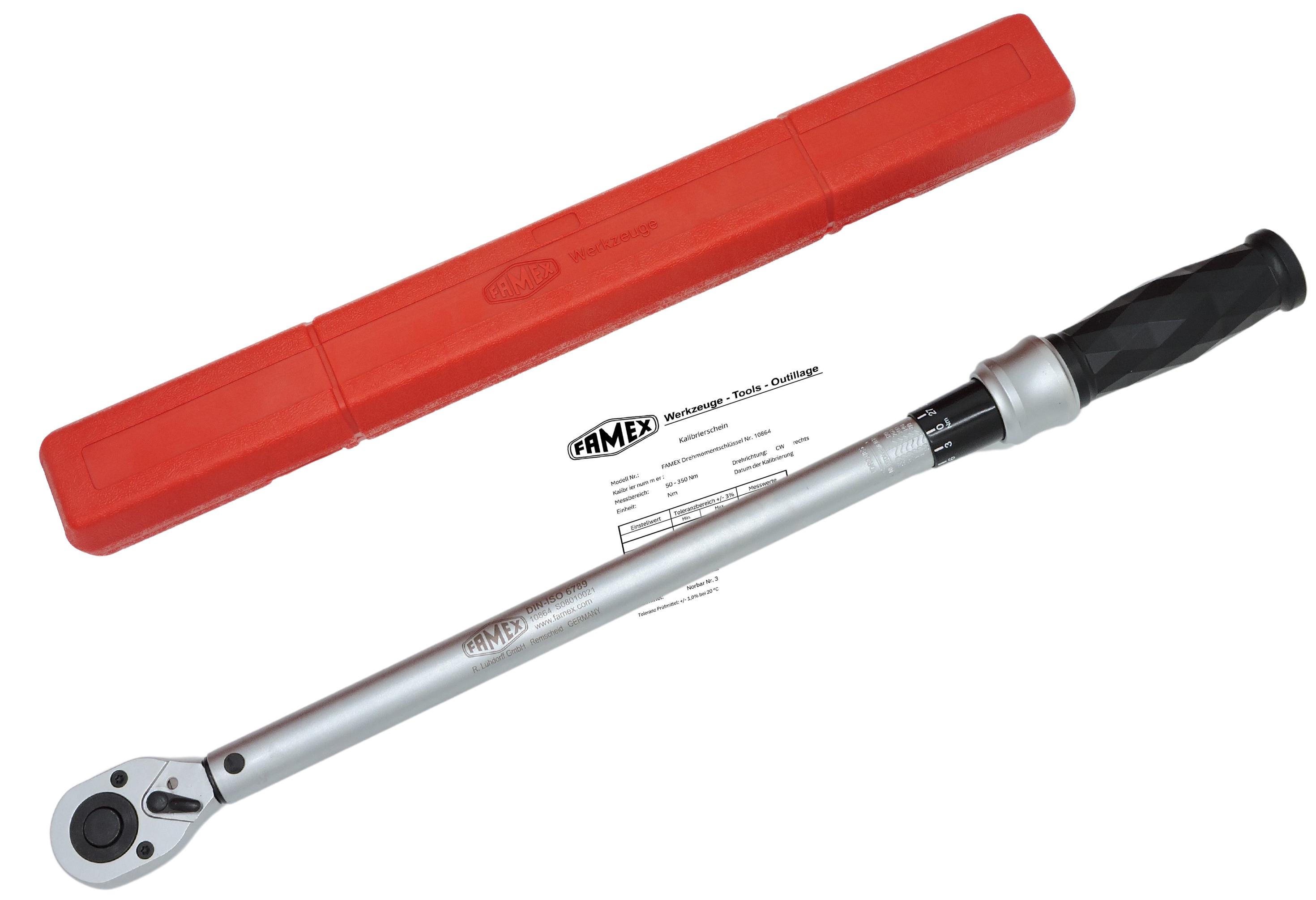 FAMEX 10864 Drehmomentschl&uuml;ssel, 12,5 mm (1/2-Zoll)-Antrieb, 50-350 Nm - Bild 1