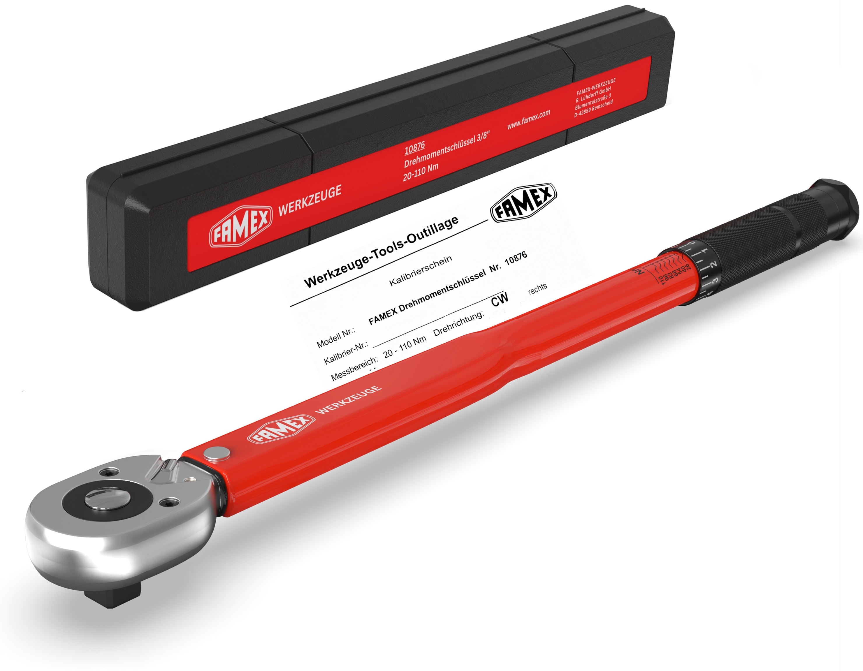 FAMEX 10876 Drehmomentschl&uuml;ssel 3/8" 20-110 Nm - Motorrad, Auto, Fahrrad - Bild 1