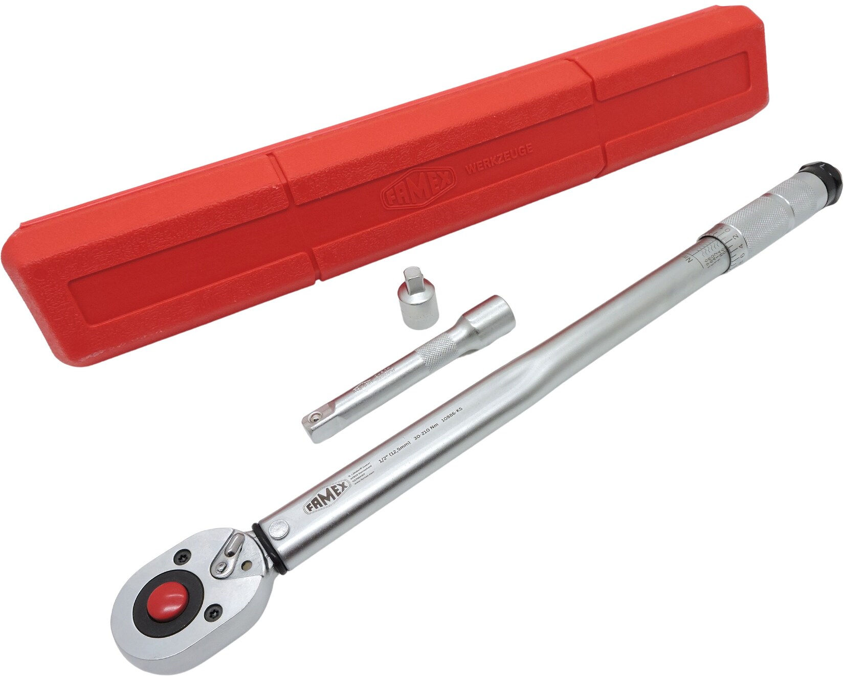 FAMEX 10886 Drehmomentschlüssel Set 1/2″ (12,5mm) 3-tlg. – 30-210 Nm | 04030623108865