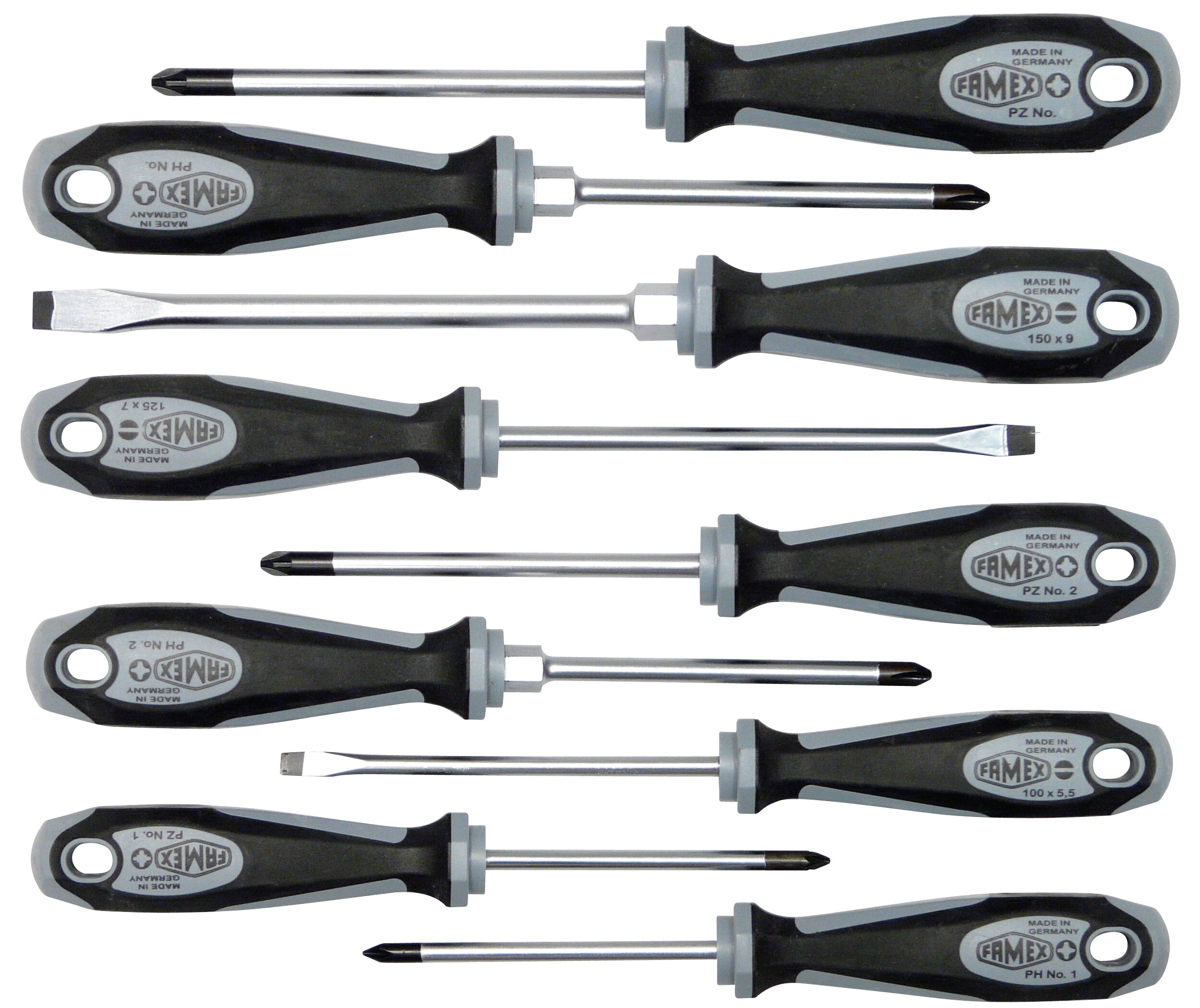 FAMEX 7705-9 Schraubendreher Satz aus deutscher Produktion - 9-tlg. - Bild 1