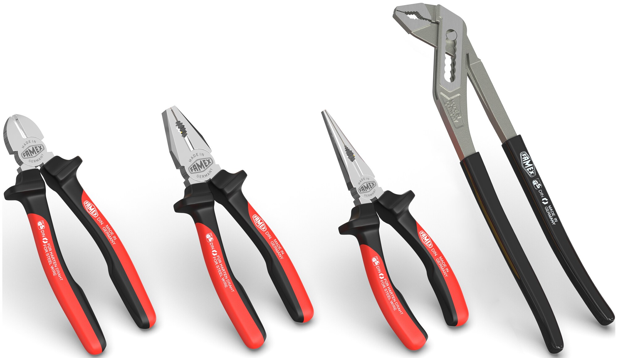 FAMEX 3956-4 Zangen Satz - Made in Germany - 4-teilig - Bild 1