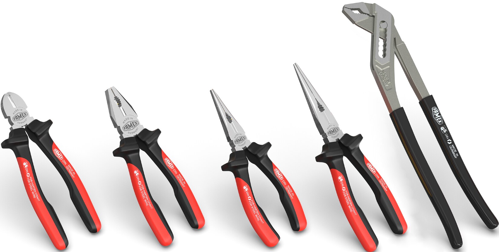 FAMEX 3956-5 Zangen Satz – Made in Germany – 5-teilig | 04030623395654