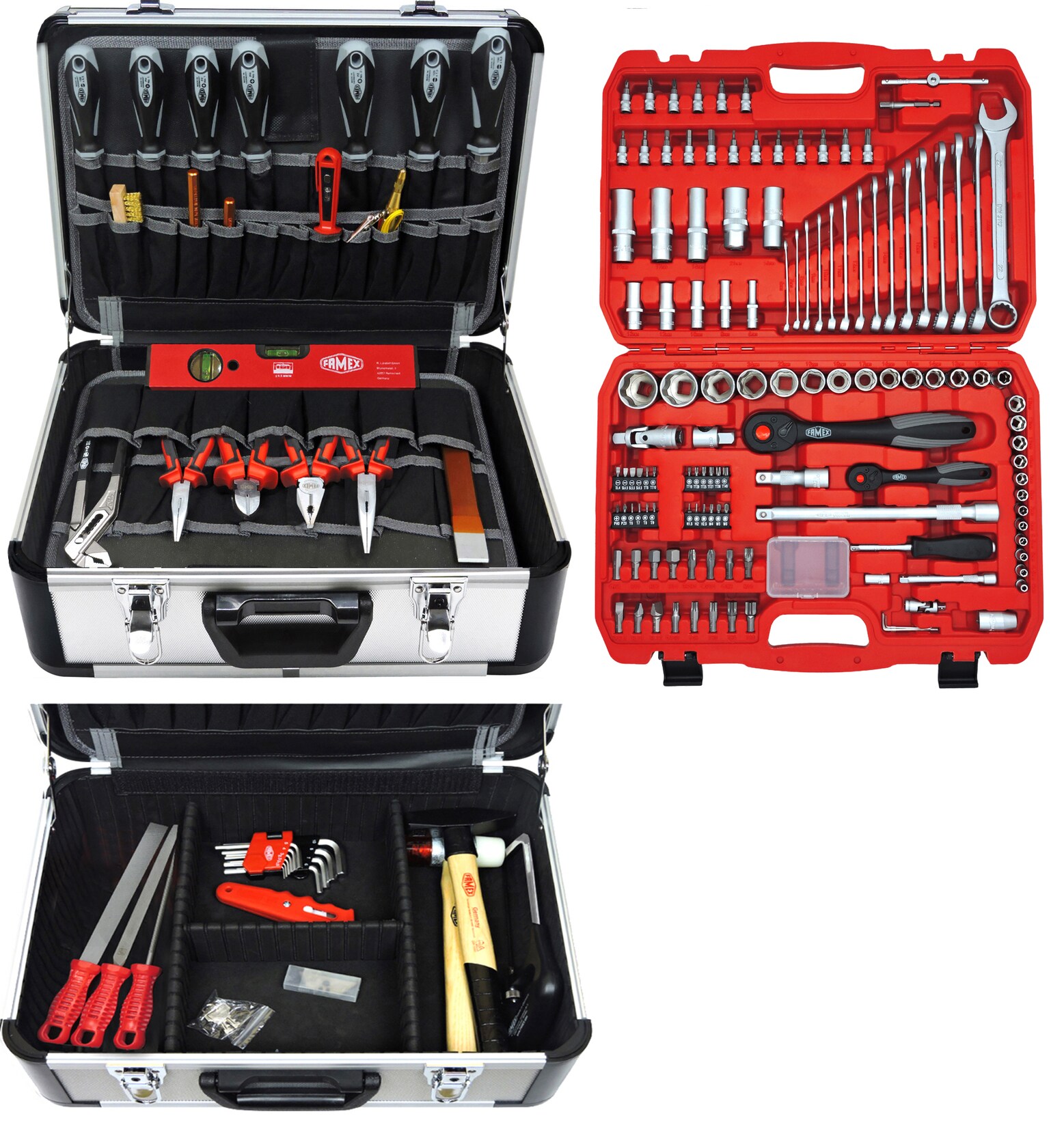 FAMEX 440-23 Profi Werkzeugkoffer mit Werkzeug in Top-Qualität | 04030623440231