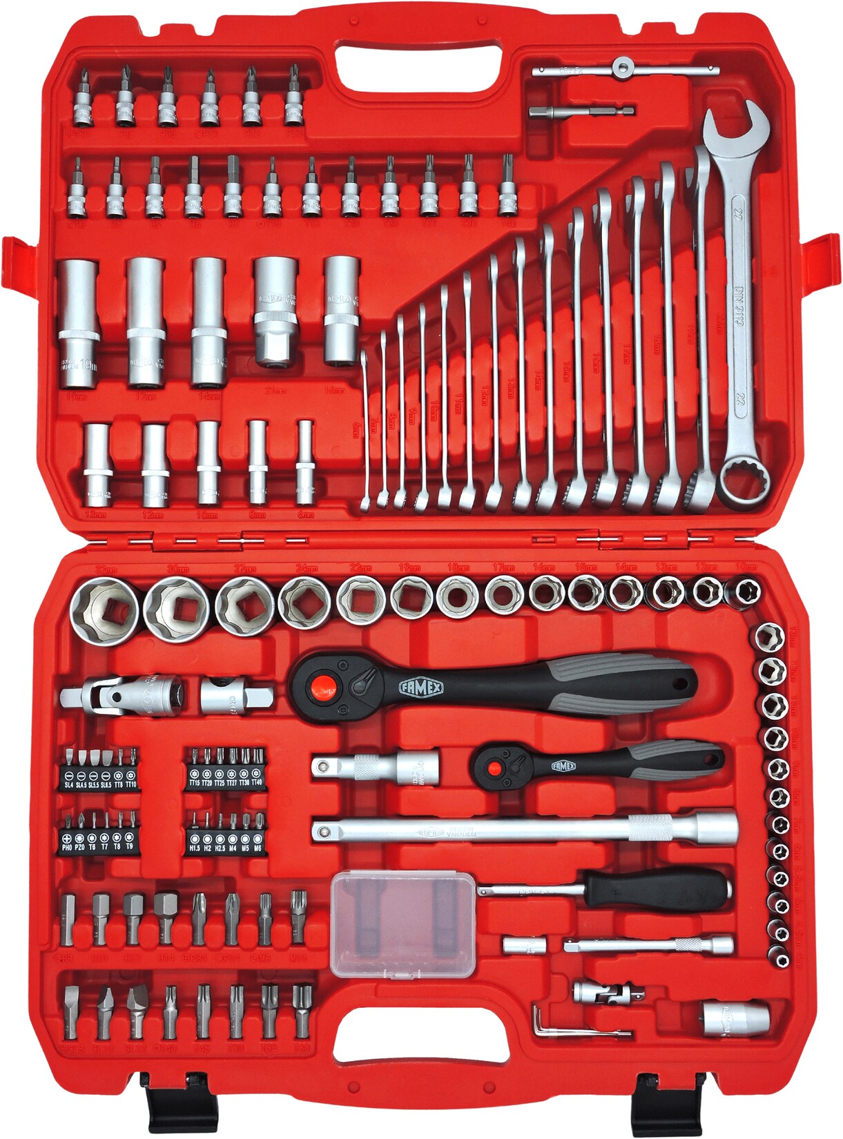 FAMEX 568-44 Mechaniker Steckschlüsselsatz 125-teilig | 04030623568447