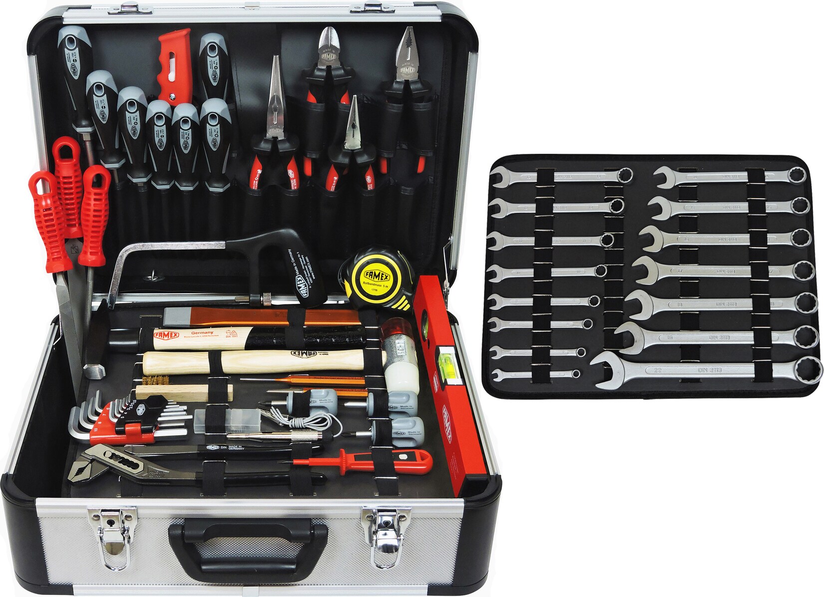 FAMEX 720-88 Profi Werkzeugkoffer mit Werkzeug Set | 04030623720890
