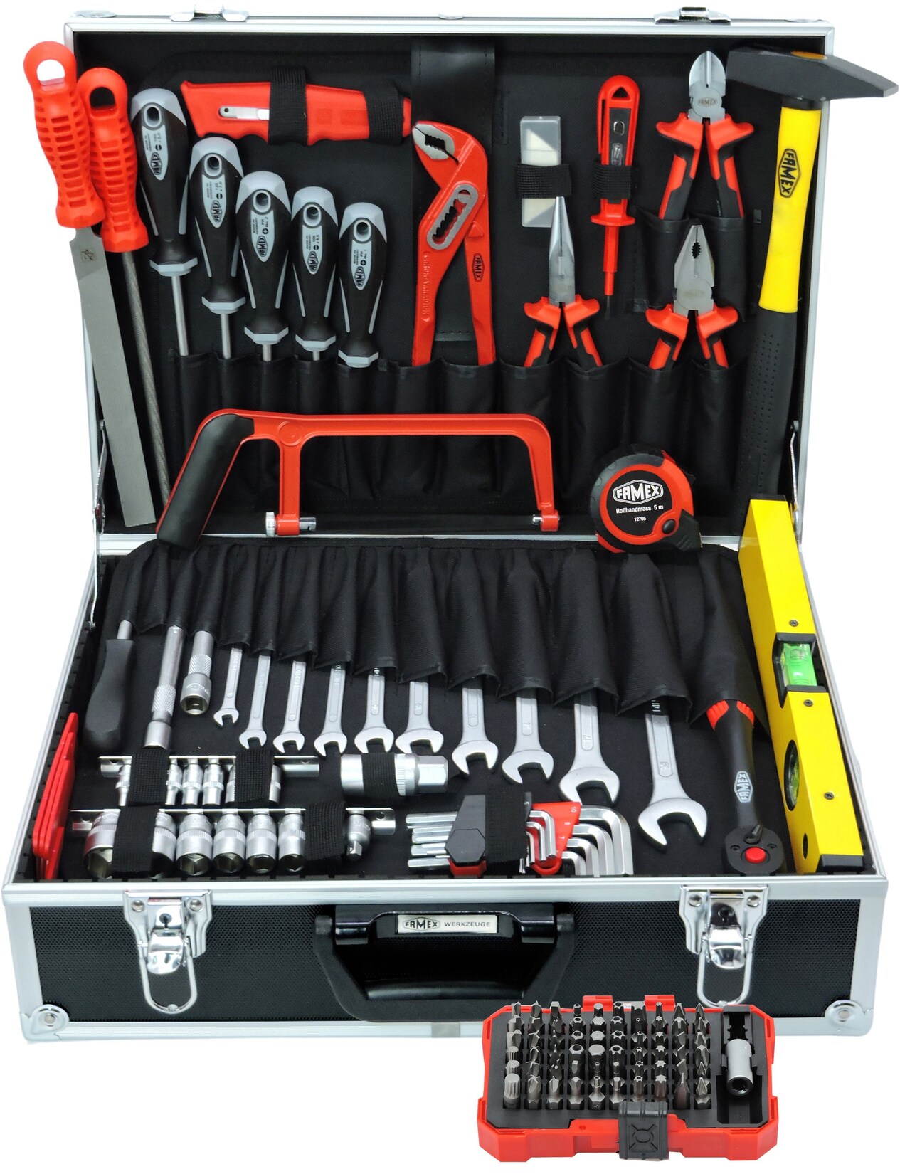 FAMEX 745-47 Werkzeugkoffer bestückt mit Werkzeugset, 164-tlg. | 04030623745473