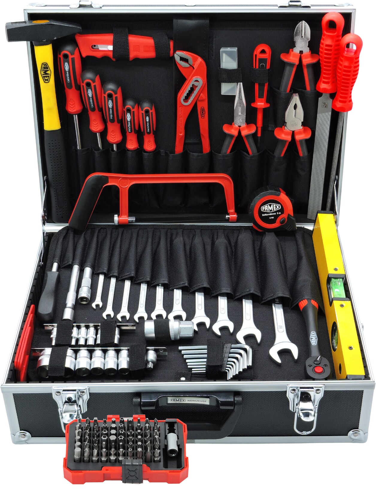 FAMEX 755-57 Werkzeugkoffer mit Werkzeug-Set | 04030623755571