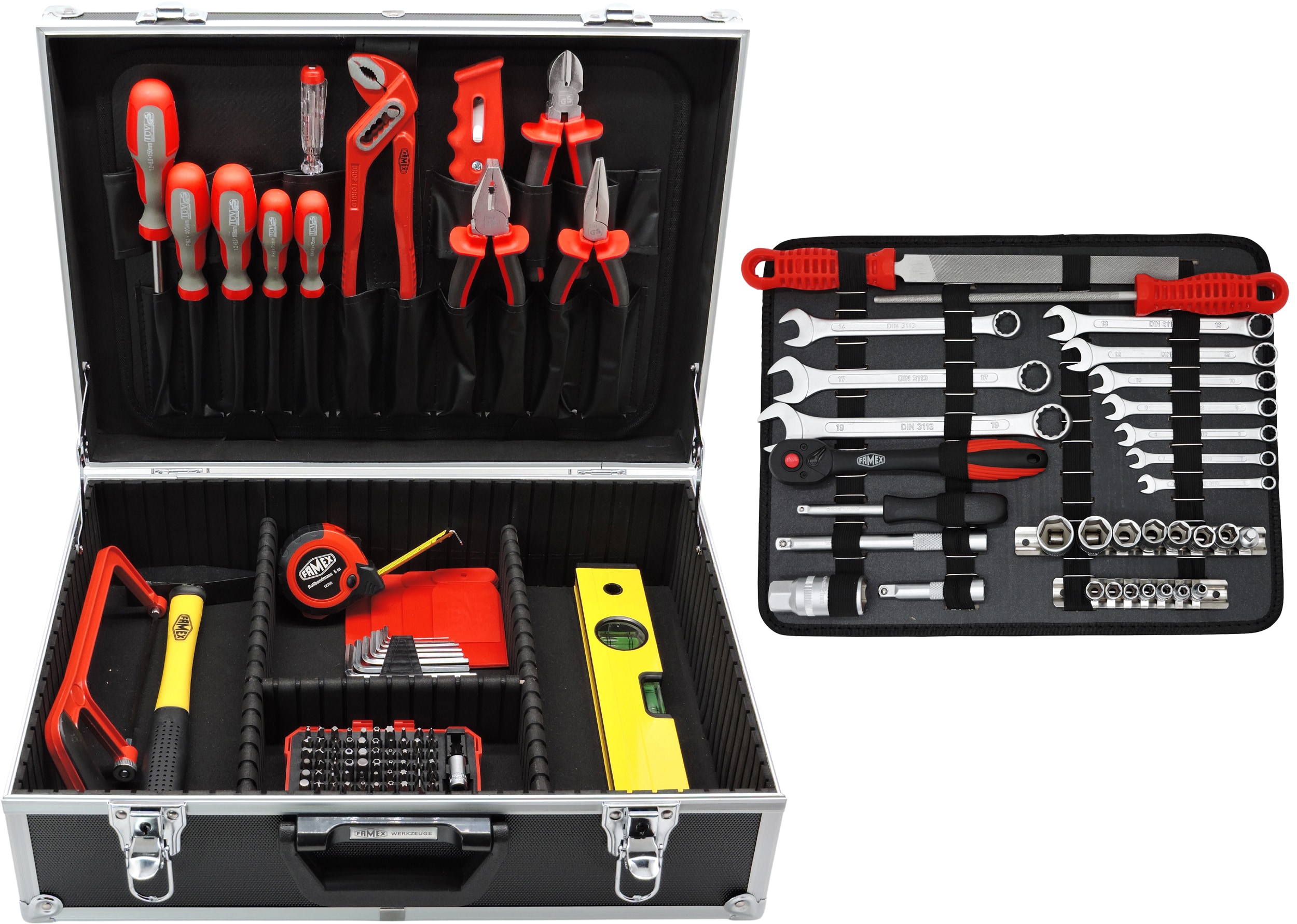 FAMEX 755-58 Werkzeugkoffer 119-/insgesamt 164-tlg. online kaufen bei Netto | Werkzeug-Sets