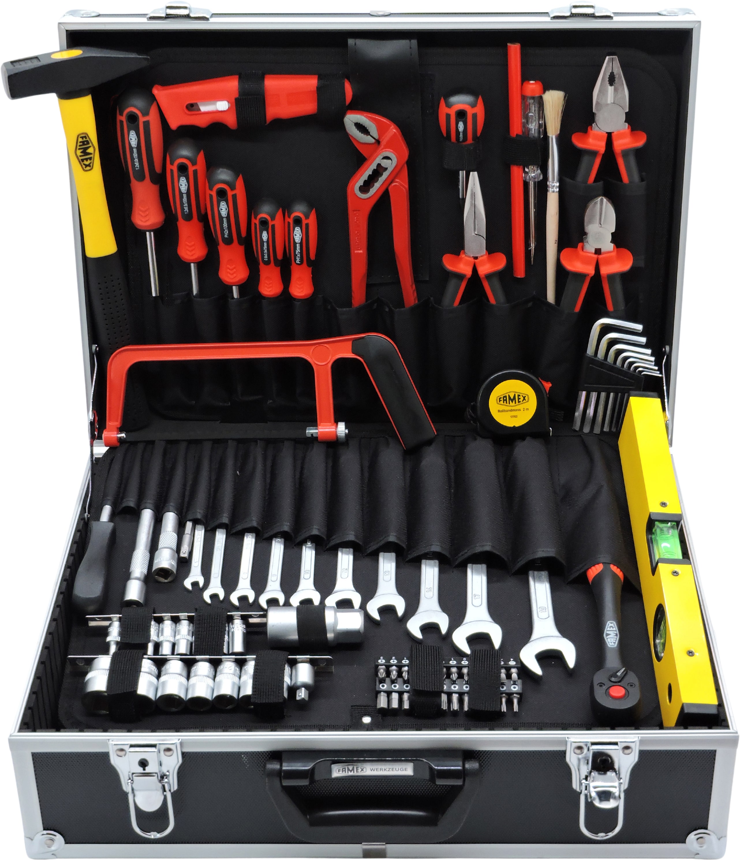 FAMEX 759-62 Werkzeugkoffer best&uuml;ckt mit Werkzeug - Bild 1