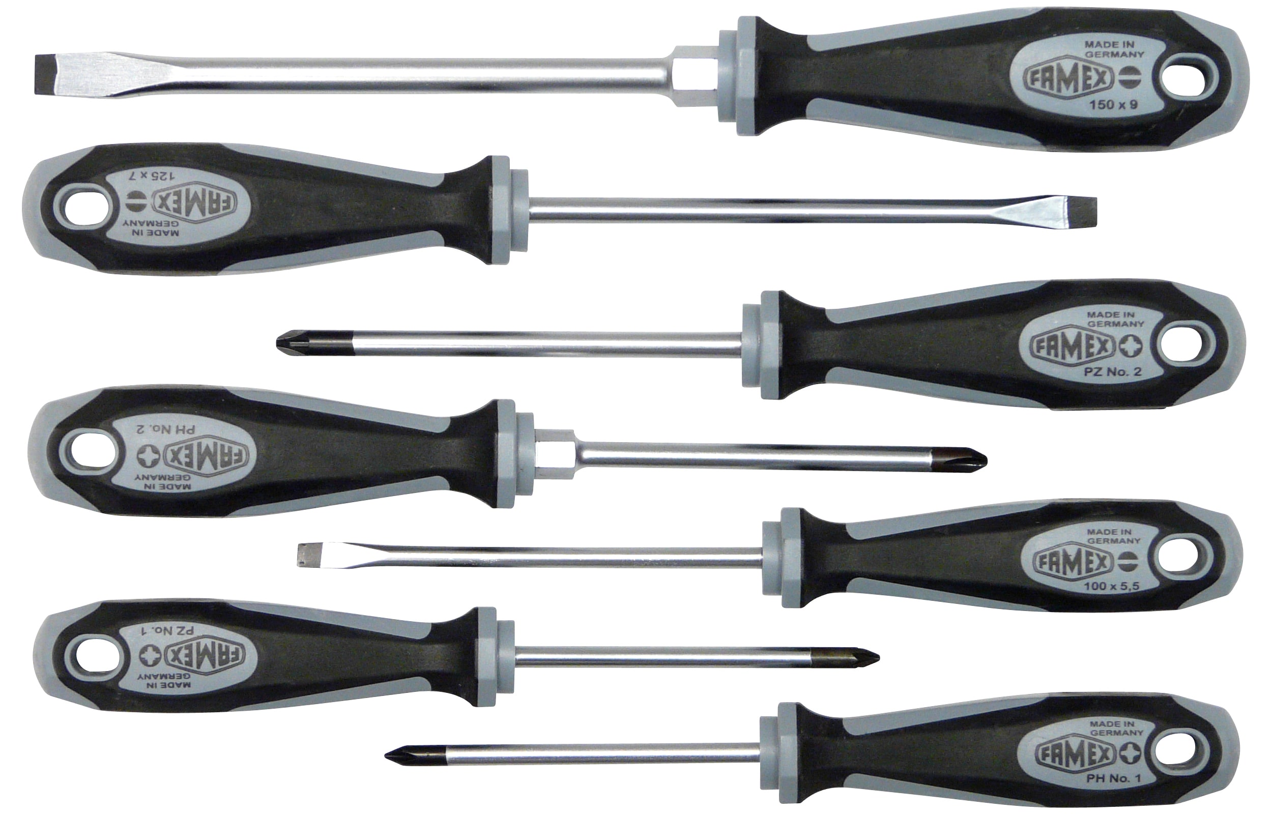 FAMEX 7705-7 Schraubendreher mit 2-Komponentengriff, Satz 7-tlg. - Bild 1