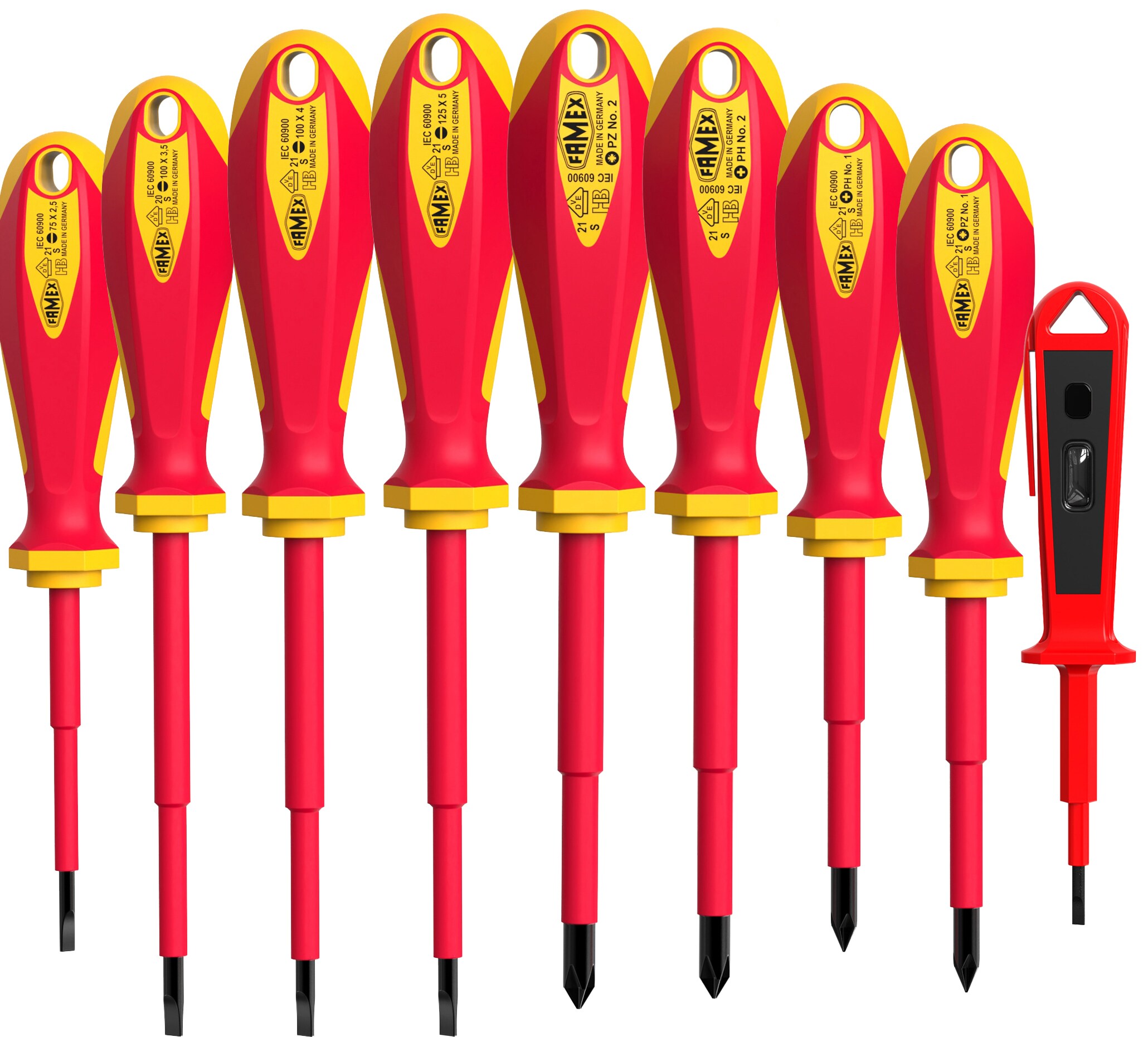 FAMEX 7734-9 Elektriker Schraubendreher VDE aus deutscher Produktion - 9-tlg. - Bild 1