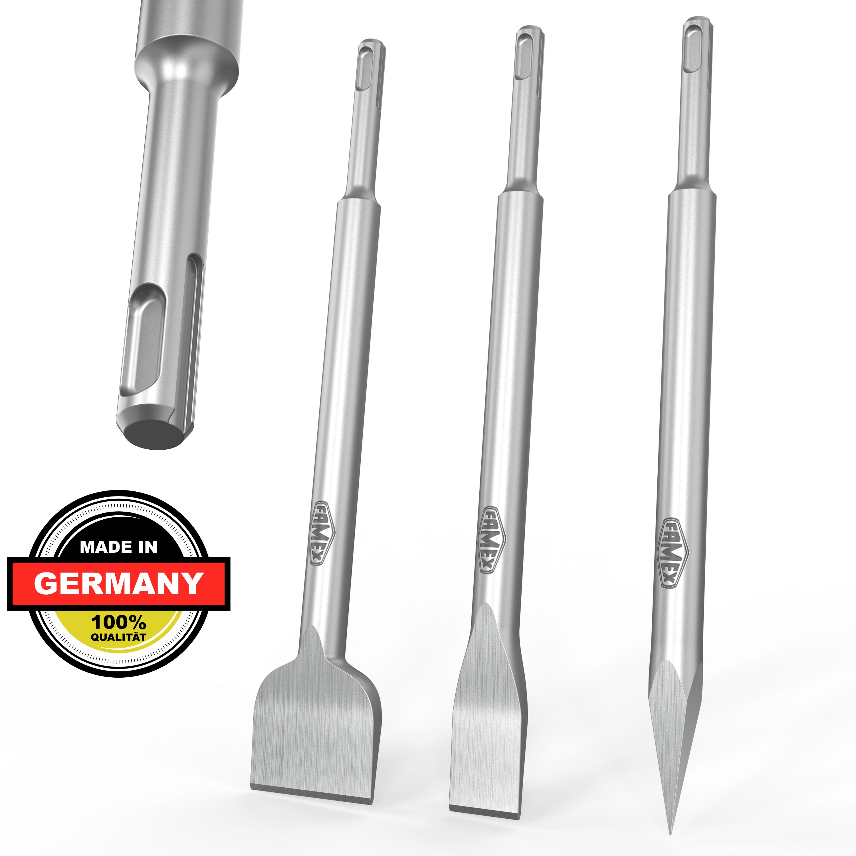FAMEX 8385-3 SDS Plus Mei&szlig;el Satz - aus deutscher Produktion - Bild 1