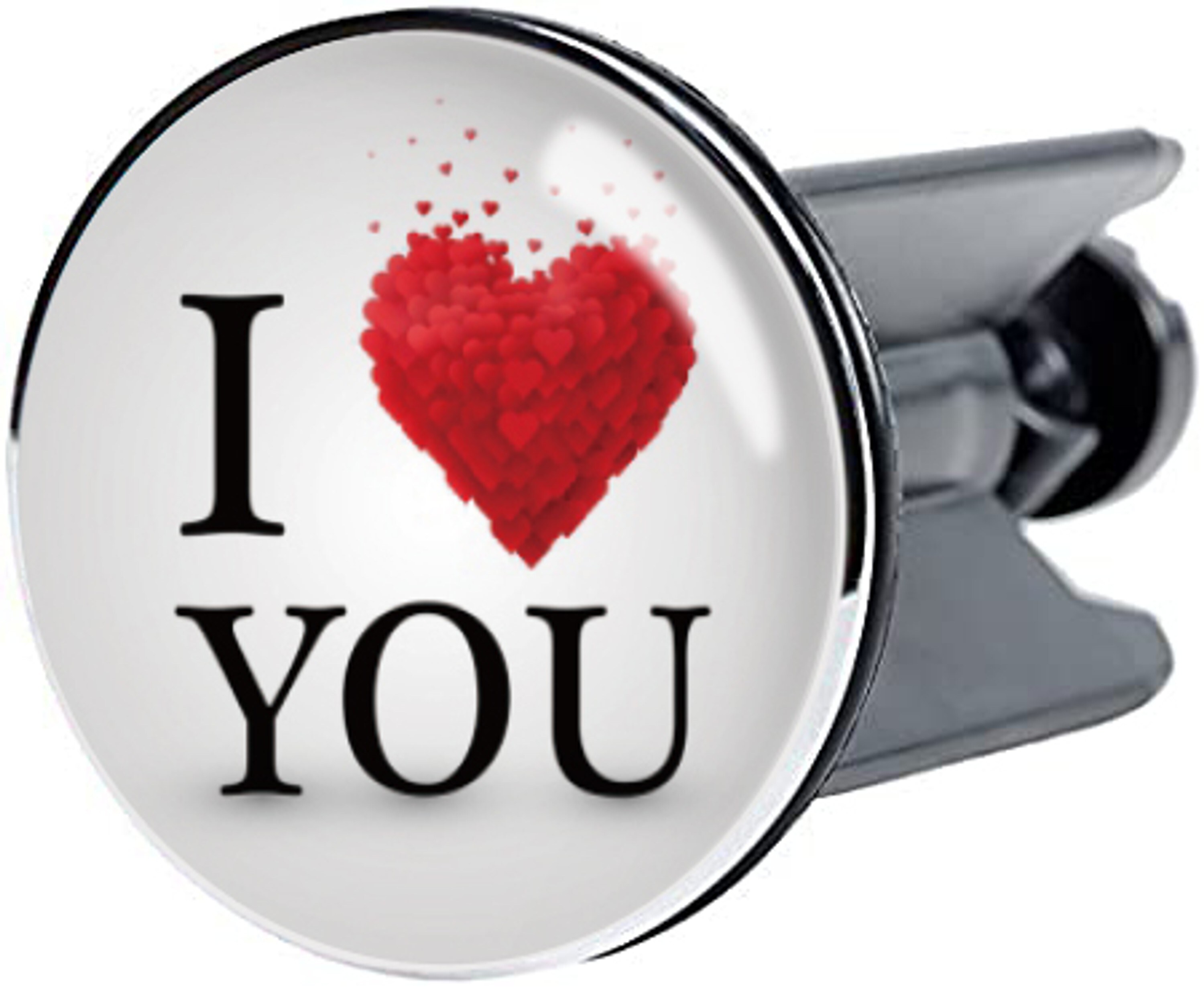 Waschbeckenst&ouml;psel I love you - Bild 1
