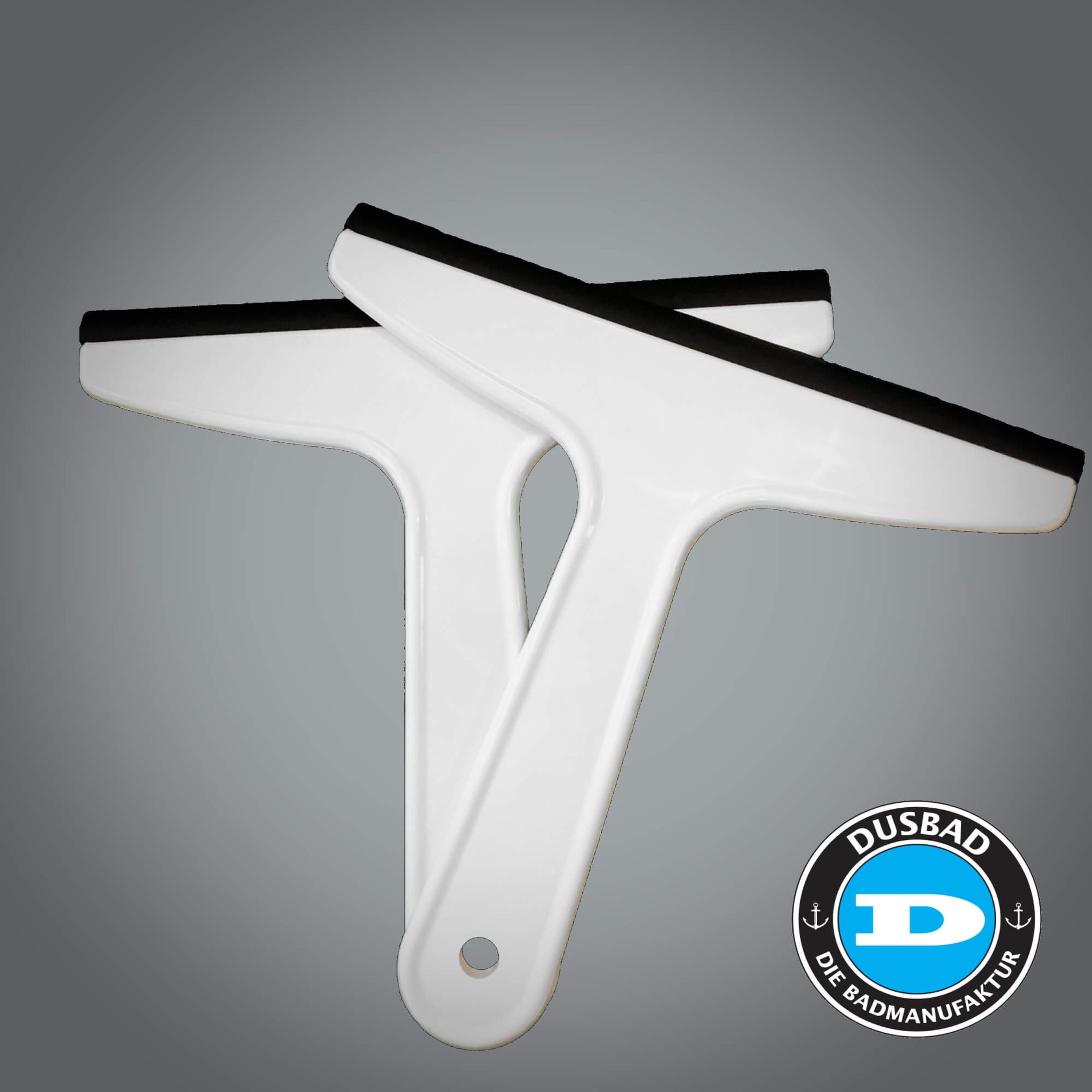 Dusbad Glasabzieher/ Duschabzieherf&uuml;r Duschabtrennungen gerade (Set mit 2 St&uuml;ck) Made in Germany z.B. Dusar, Schulte, Breuer, Kermi, H&uuml;ppe - Bild 1