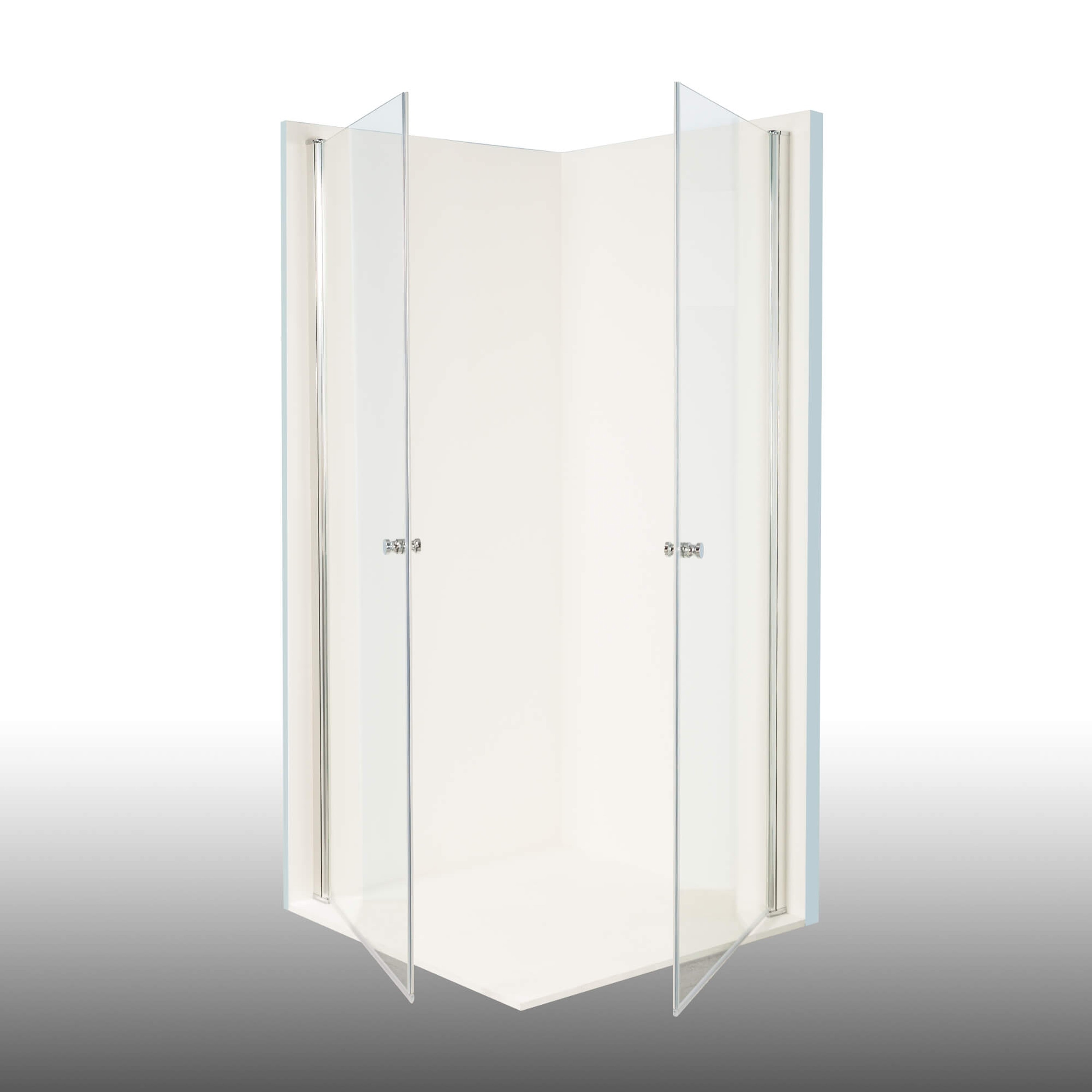 Duschkabine/ Duschabtrennung Dusbad Vital 2 Pendelt&uuml;r/  Eckdusche  links 800mm rechts 800mm - Bild 1