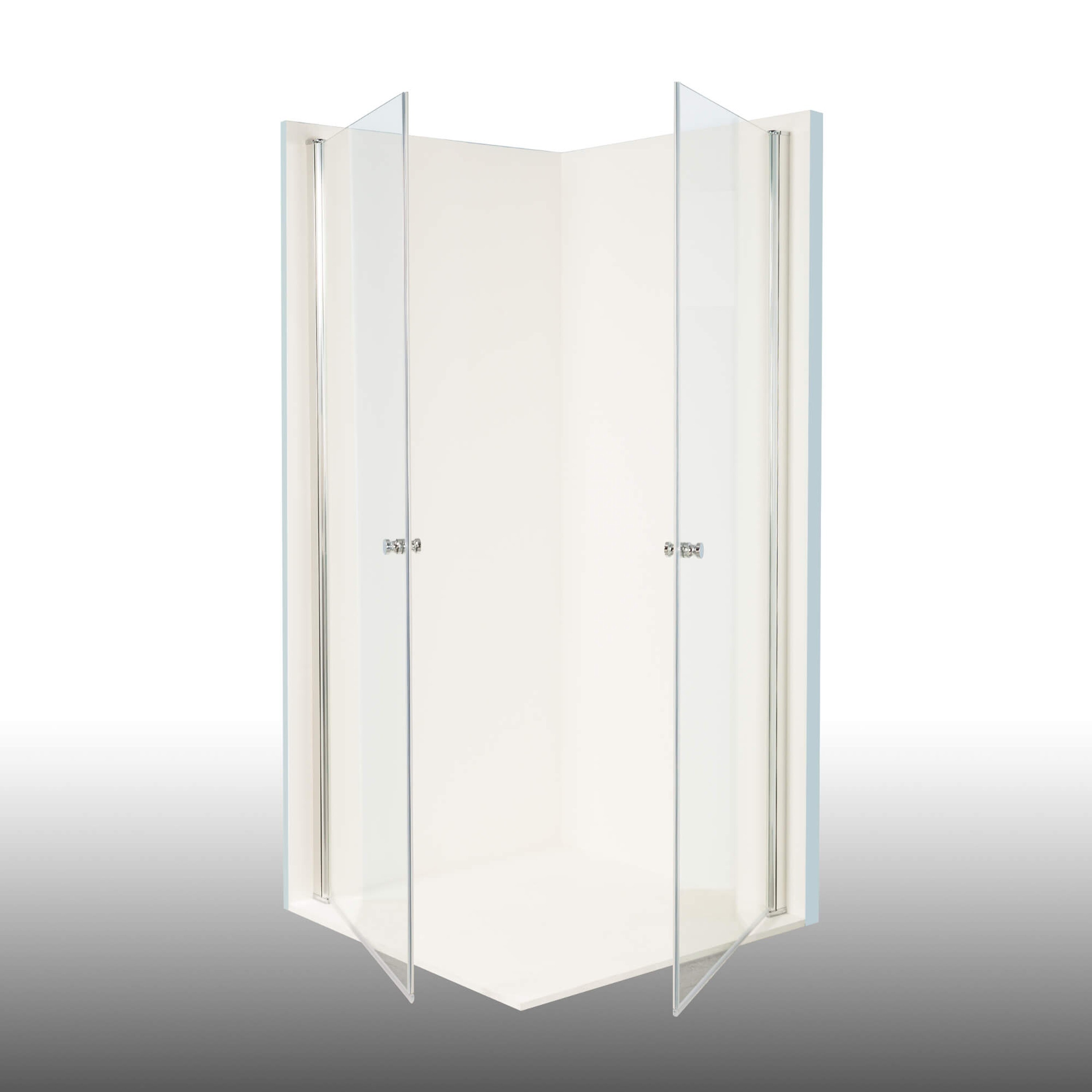Duschkabine/ Duschabtrennung Dusbad Vital 2 Pendelt&uuml;r/  Eckdusche  links 1000mm rechts 900mm - Bild 1