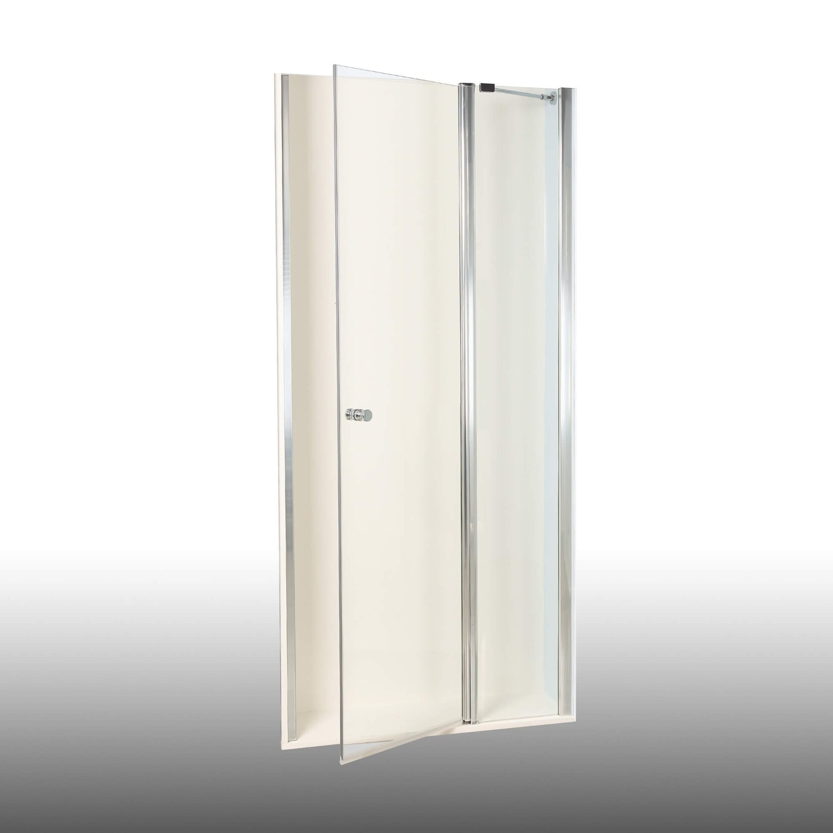 Duschkabine/ Duschabtrennung Dusbad Vital 2 Pendeltür an Festteil für Nischendusche links 975mm
